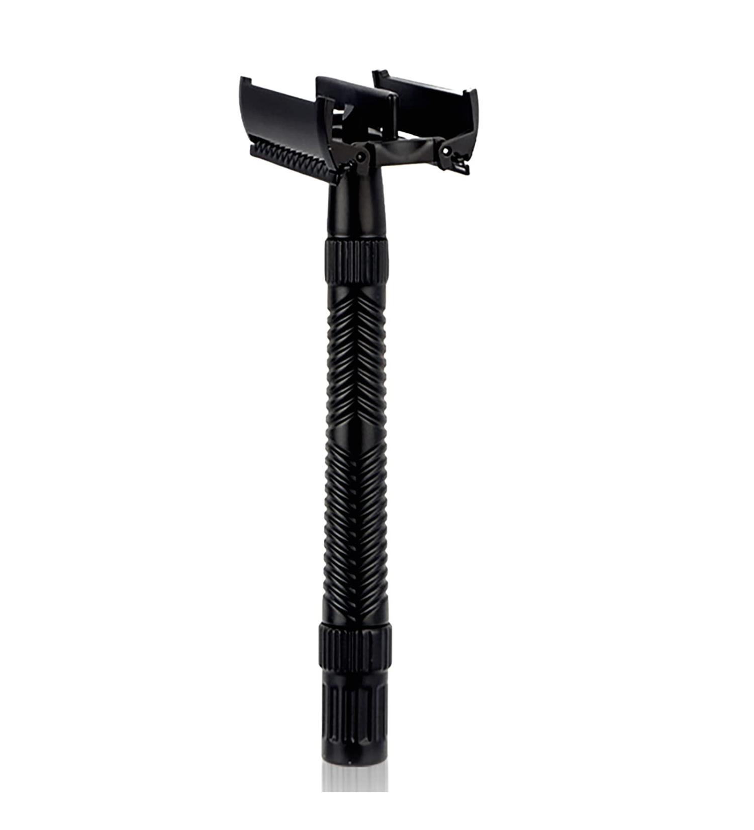 GDMG Butterfly Open Long Handle Double Edge Safety Razor Set with 5 Blades - Smooth Clean Shave for Men - Buy Online on GoSupps.com