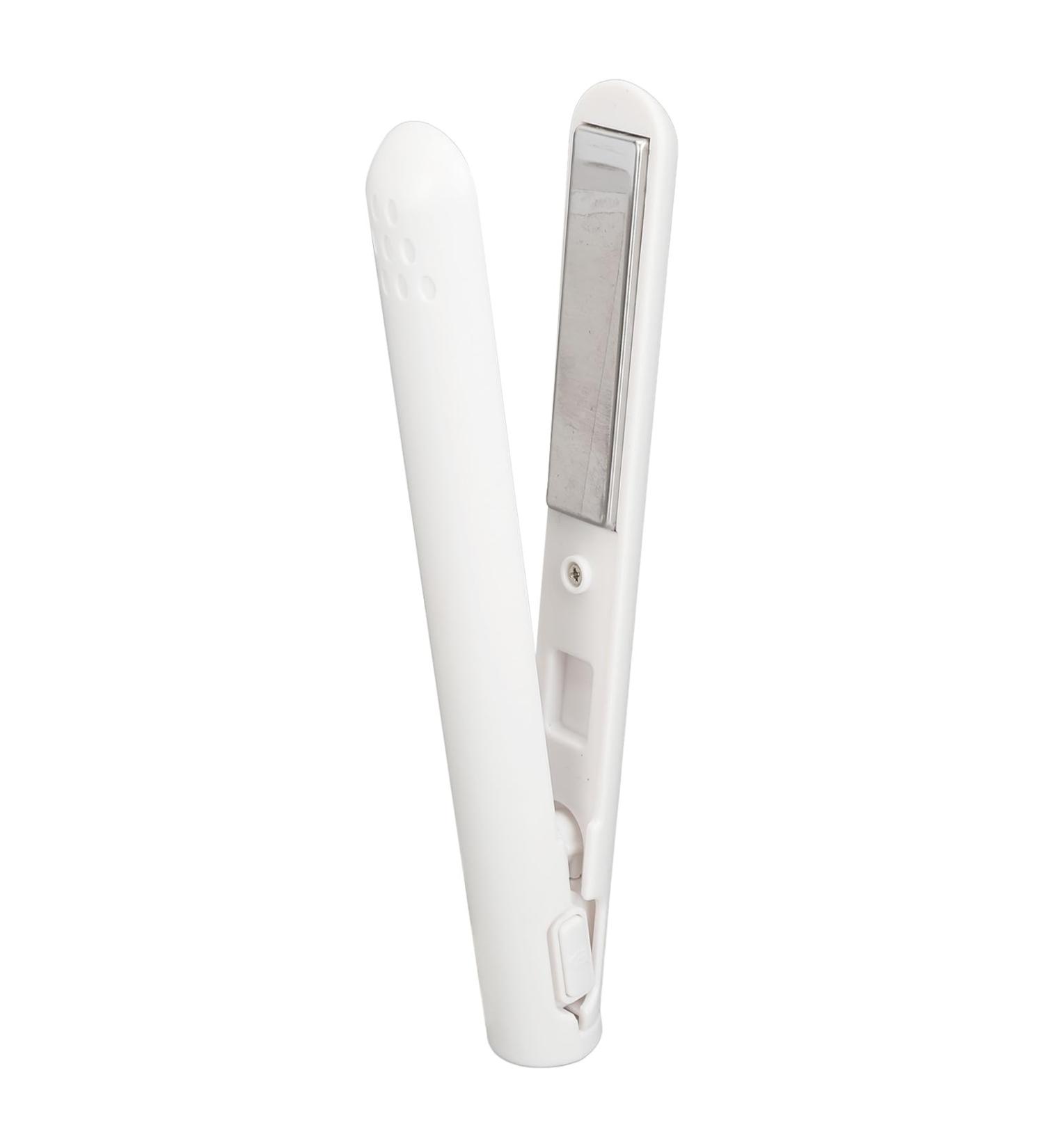 Buy Portable White Hair Straightener | Even Heating Flat Iron for Perfect Hair Bangs | International Shipping - Buy Online on GoSupps.com