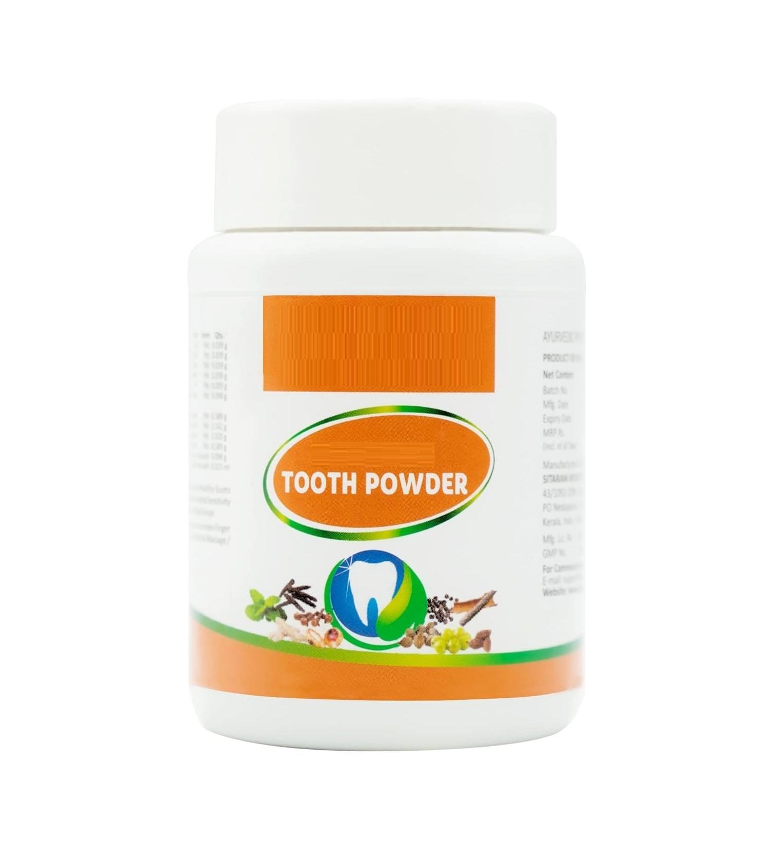 1.76oz Ayurveda Ayurvedic Tooth Powder 50gms | Teeth Whitening | Freshens Breath Removes Stains Herbal for Oral Health - Buy Online on GoSupps.com