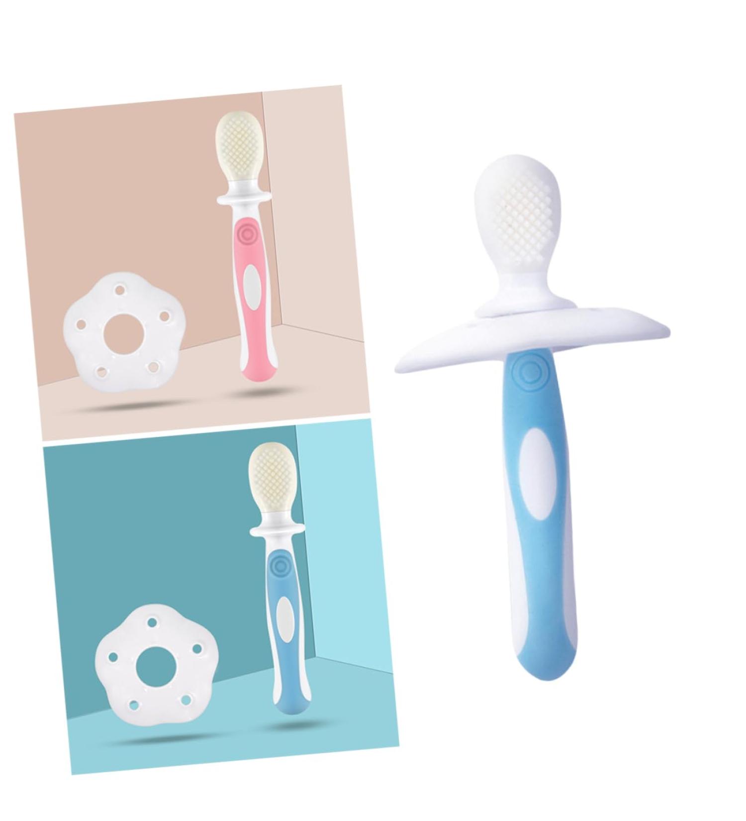 Beavorty Baby Training Toothbrush Newborn & Toddler Toothbrush Set for Milk Teeth Care Soft Bristles & Bite Ring - Buy Online on GoSupps.com