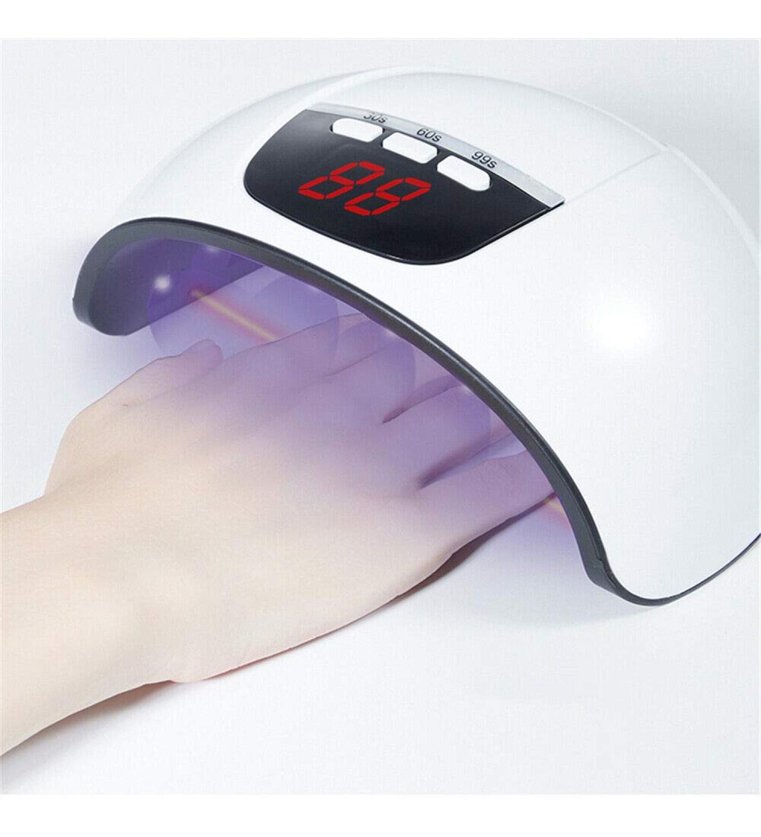 Eurobuy Nail Dryer 54W 18 UV LED Nail Lamp Fast Curing USB Nail Dryer with 3 Timer Setting Automatic Sensor LCD Display Nail Lamp for Gel Polish UV LED Gel Nail Art Manicure White - Buy Online on GoSupps.com