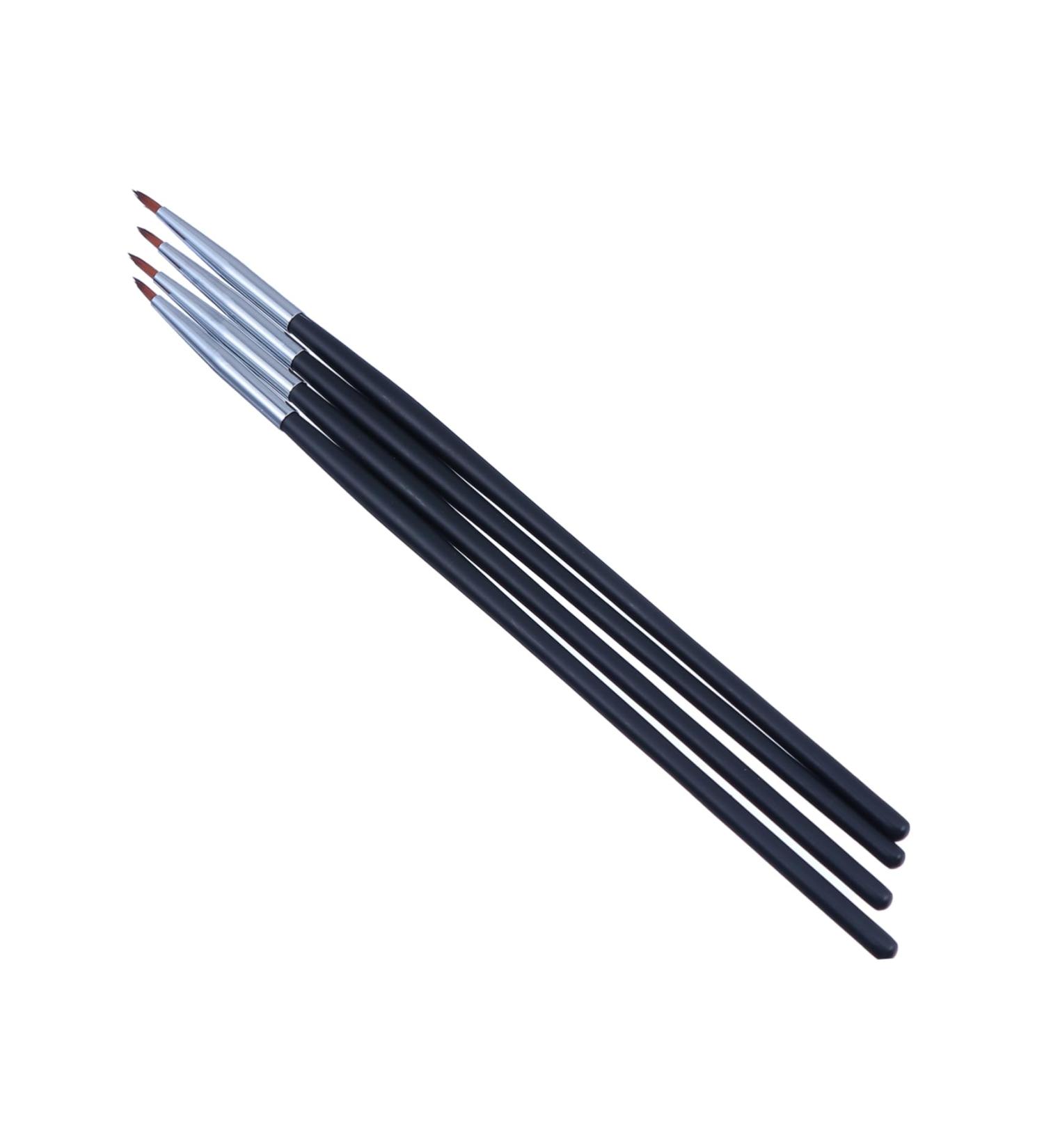 VINTORKY 4pcs Fine Eyeliner Brush Eye Makeup Brush Thin Tip Makeup Brush Makeup Brush Kit Fiber Black - Buy Online on GoSupps.com