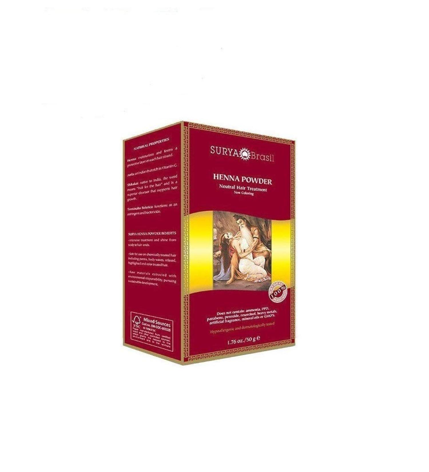Surya Brasil Products Henna Powder Neutral 1.76 Ounce