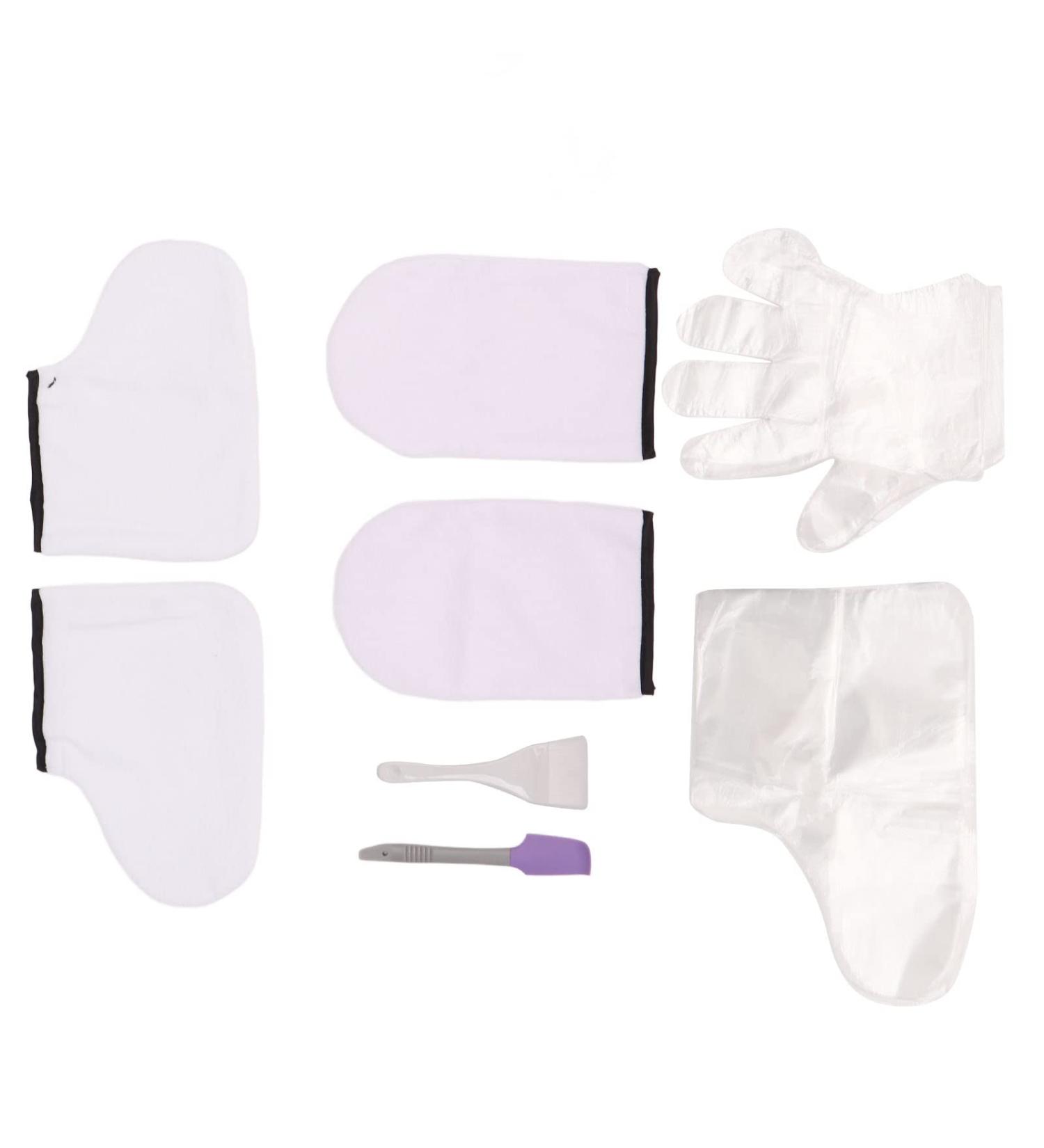 Wax Bath Mitts Set Large Brush Purple Spatula Soft Mitts Foot Cover Paraffin Wax Hand Foot Care Set Paraffin Wax Bath Set for Home DIY SPA Paraffin Baths - Buy Online on GoSupps.com