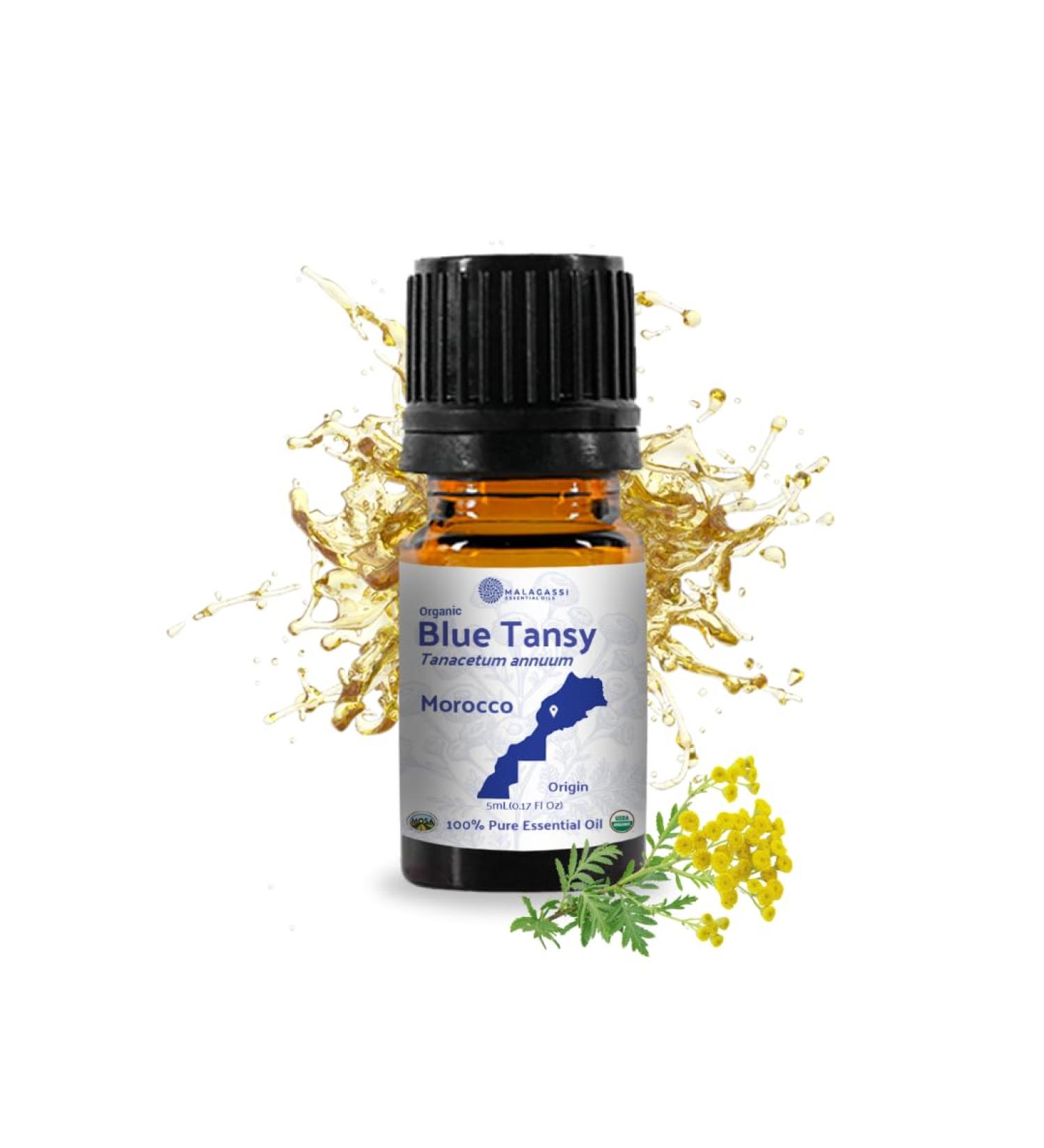 Organic Blue Tansy Essential Oil Direct from Malagassi Essential Oils - Ideal in Face Oil - Organic Blue Tansy for Candle Making and Soap Making (5 mL) Organic Blue Tansy 0.17 Fl Oz (Pack of 1) - Buy Online on GoSupps.com
