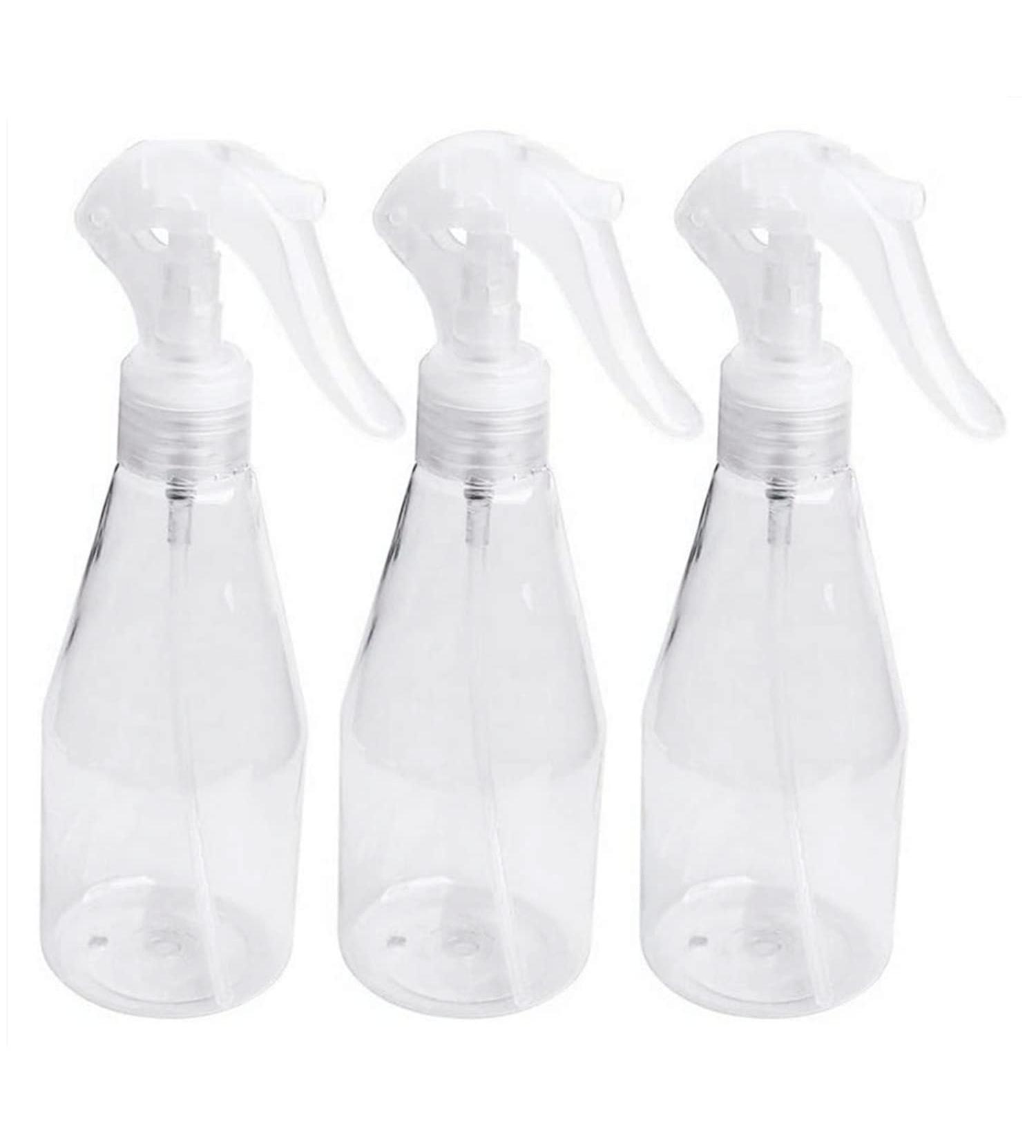 Latrate 3-Piece 200ml Empty Spray Bottles - Fine Mist Plastic Spray for Gardening Cleaning Haircare & Travel - Buy Online on GoSupps.com
