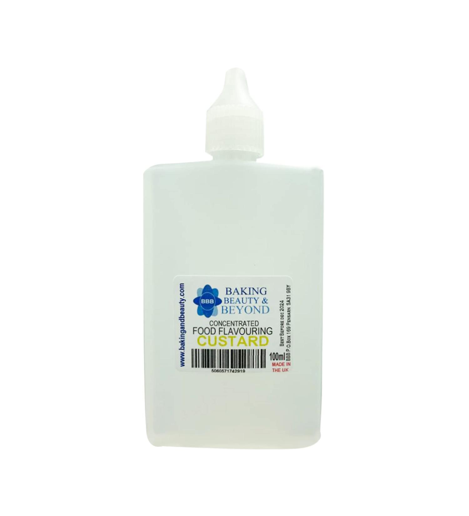Baking Beauty and Beyond Concentrated Food Flavouring Oil - Food Grade Flavours for Candy Making Baking Lip Balm Gloss - Custard (100 Millilitres) - Buy Online on GoSupps.com