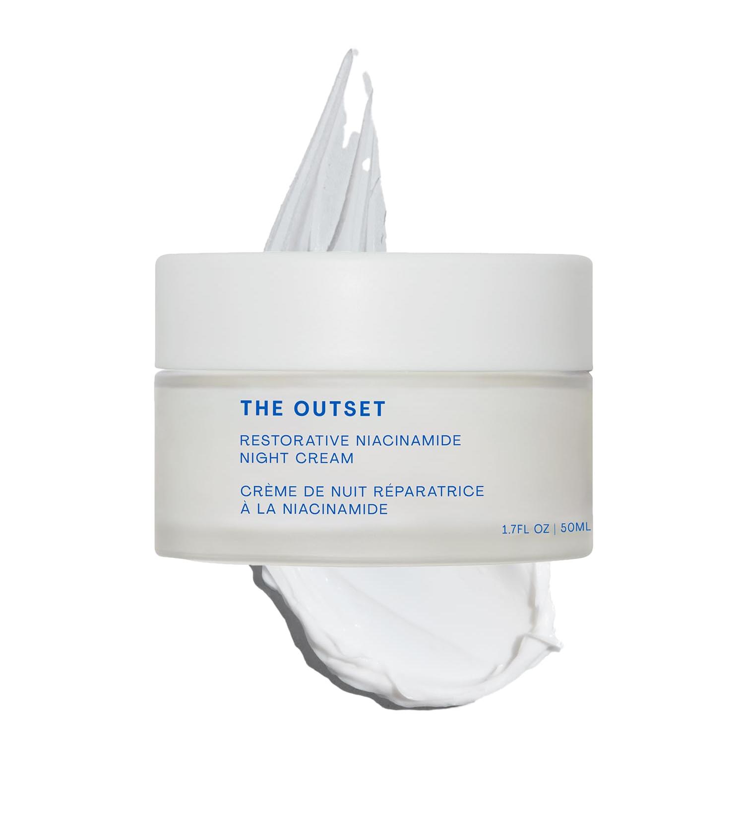 Outset Restorative Niacinamide & Bakuchiol Night Cream | Fragrance-Free Anti-Aging Moisturizer for All Skin Types | Vegan Gluten-Free 1.7 fl oz - Buy Online on GoSupps.com