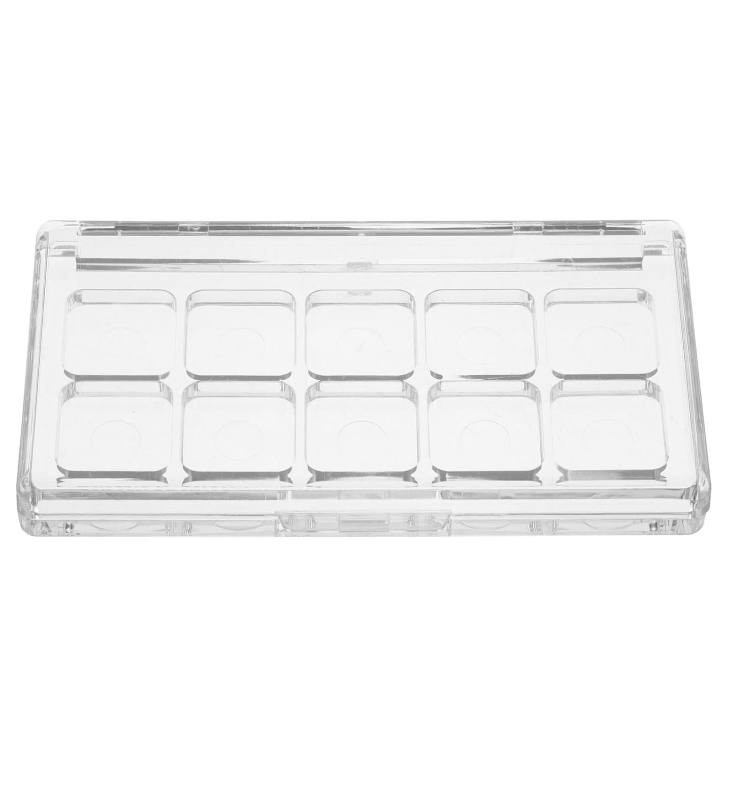  TOYZFRIENDY Transparent Makeup Palette Box with Tight Closure Empty Eyeshadow Blush Lipstick Organizer for DIY Makeup Kit Watercolor Safe Storage Easy Choose - Buy Online on GoSupps.com