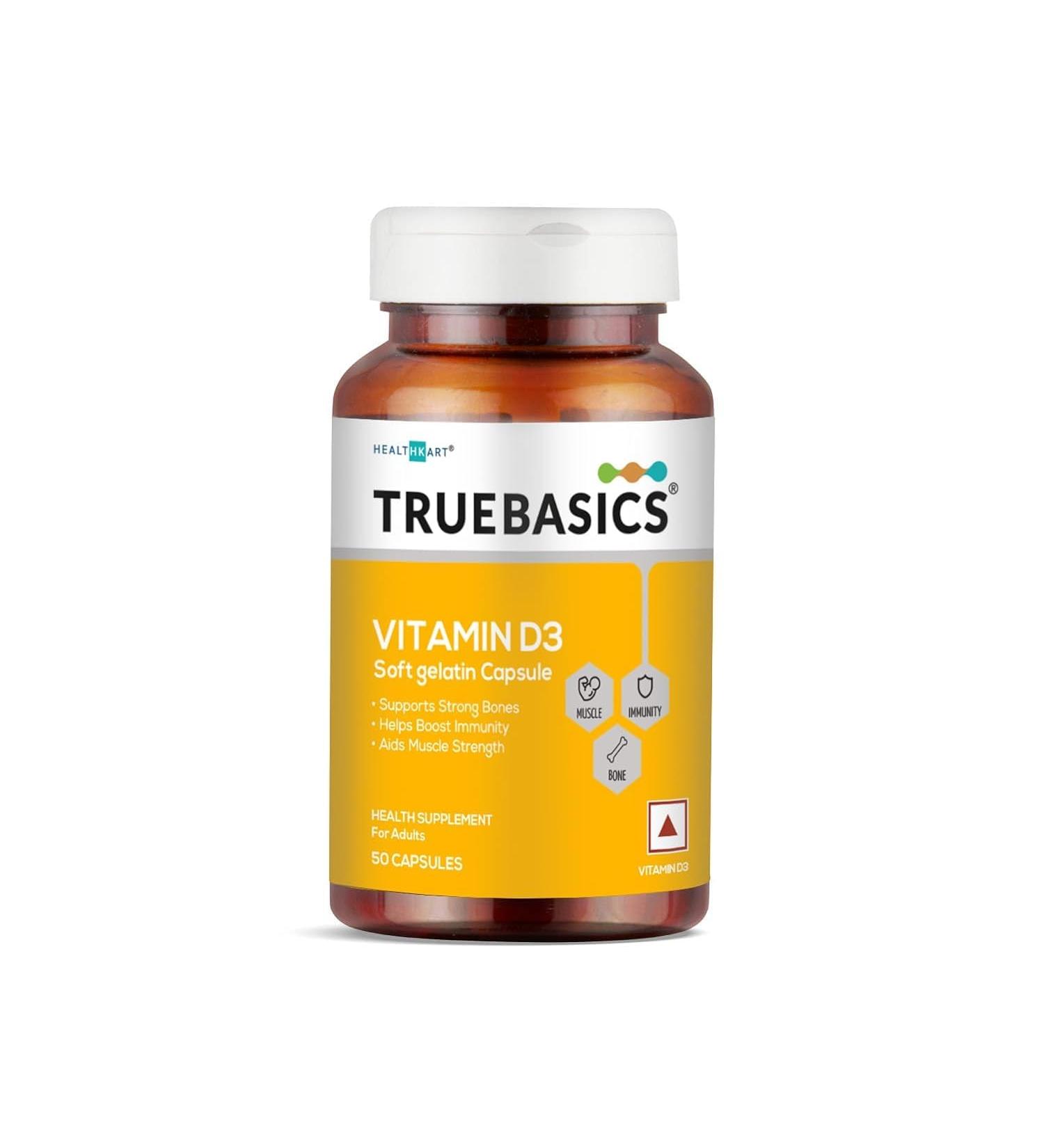 Generic Vitamin D3 600 IU for Healthy Bones Strong Muscles Boosts Immunity & Calcium Absorption 50 Vitamin D Capsules - Buy Online on GoSupps.com