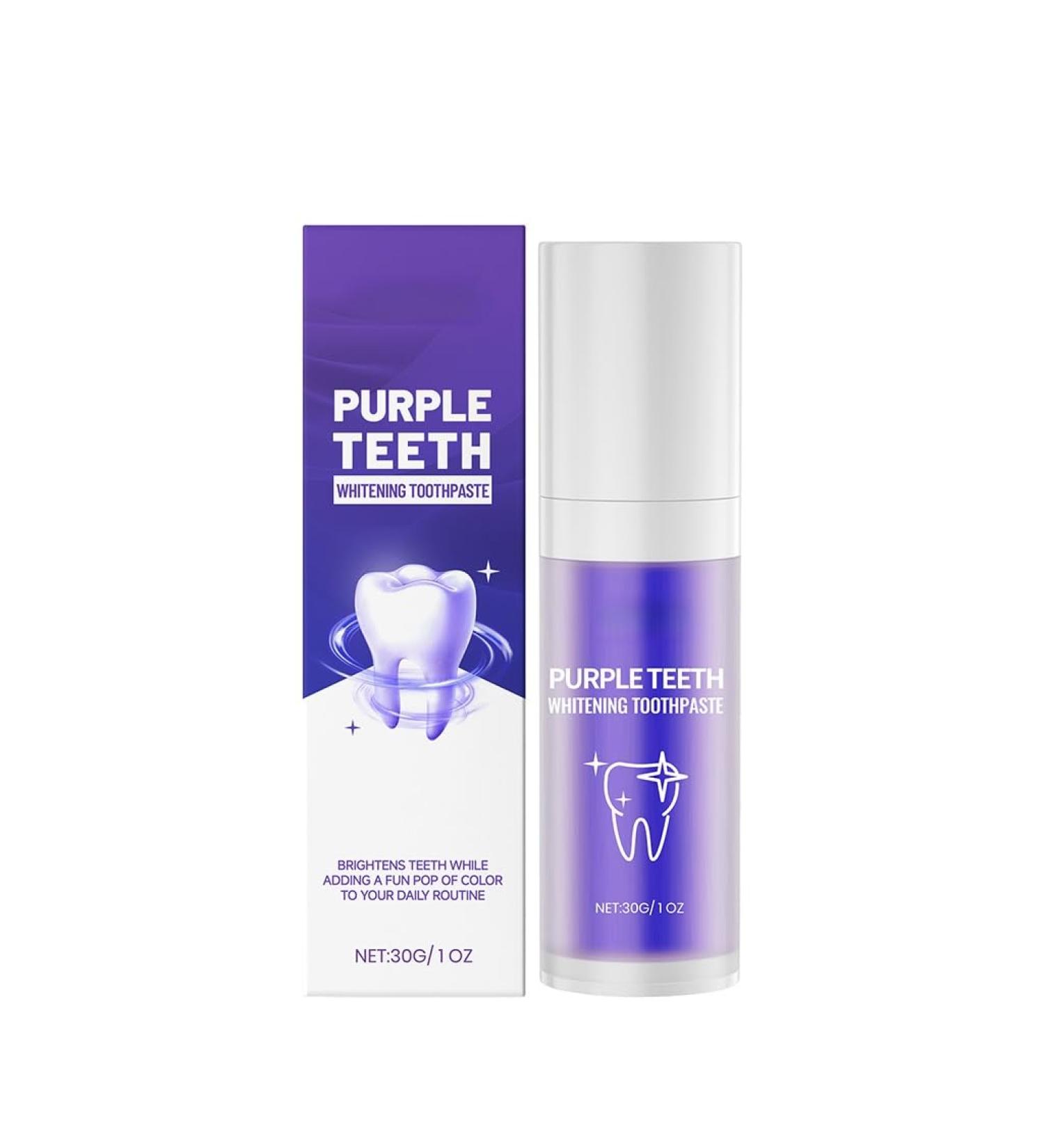 Purple Cleaning Toothpaste - Gentle Clean Teeth Brightening Fresh Breath & Daily Oral Care(1PCS) 1 Fl Oz (Pack of 1) - Buy Online on GoSupps.com