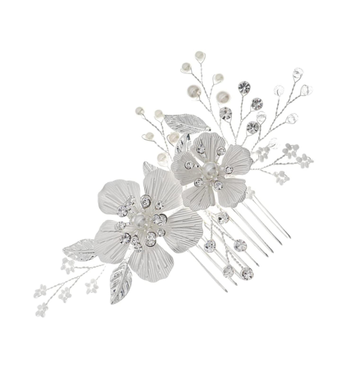 FRCOLOR Comb hair comb clip Bride Headdress Bride Hair Comb Bride Headdress hair combs Flower Hair Clip Bride Flower Hair Comb Hair piece bridesmaid Rhinestone Wedding - Buy Online on GoSupps.com