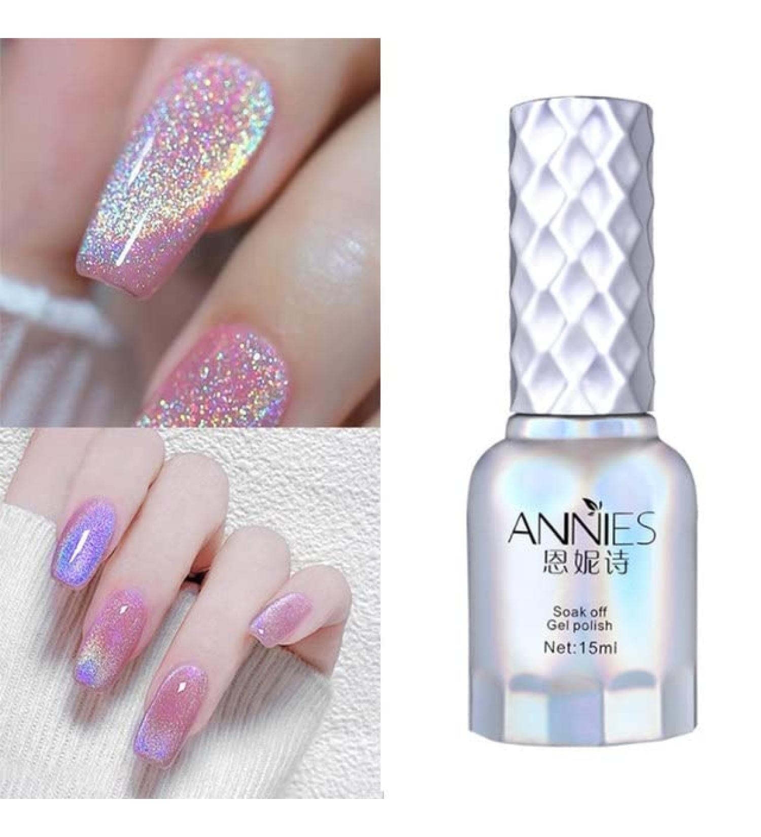 15ml Laser Silver Cat Eye Gel Nail Polish Glitter Supper Shining Semi Permanent Varnish Soak Off Nail Art Gel - (Color: Sliver) - Buy Online on GoSupps.com