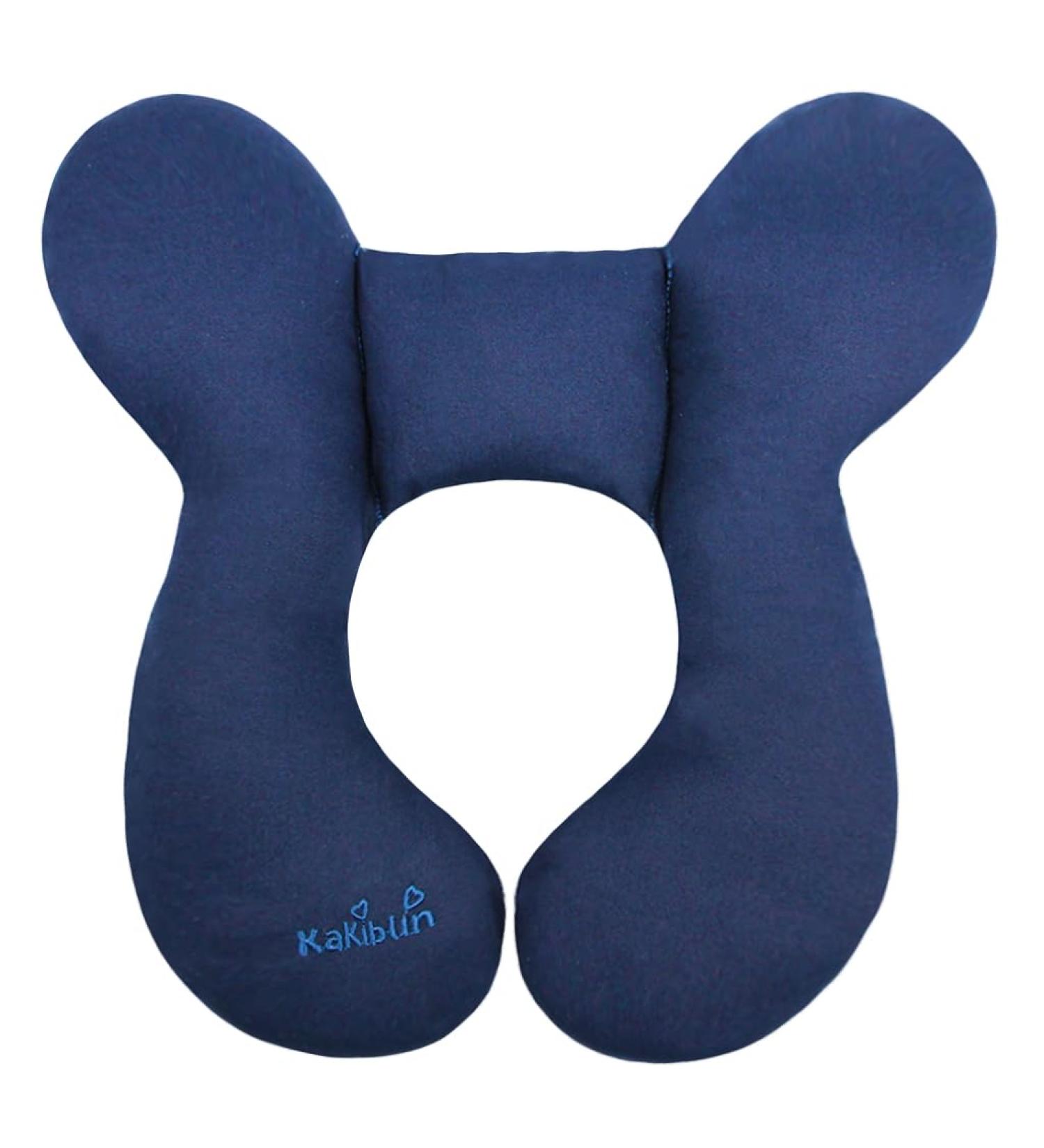 KAKIBLIN Baby Travel Pillow - Dark Blue Baby Head and Neck Support for Car Seat & Pushchair - Buy Online on GoSupps.com