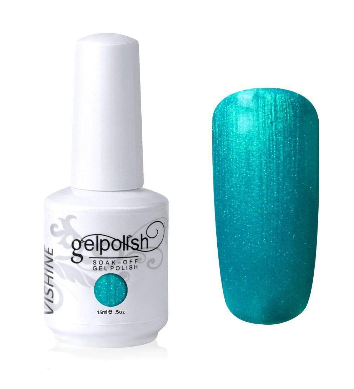 Vishine Nail Salon UV Manicure Polish Soak Off Gel Polish Nail Art Light Seagreen(724) #724 - Buy Online on GoSupps.com