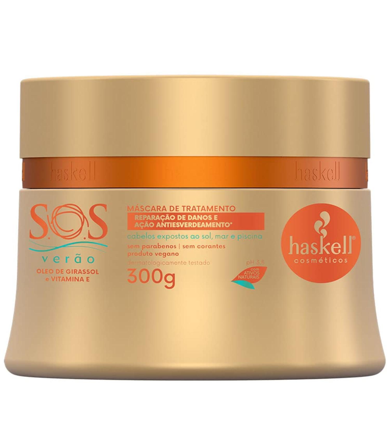 Haskell - Linha SOS Verao - Mascara Reparacao de Danos 300 Gr - (SOS Summer Collection - Damage Repair Mask Net 10.58 Oz)
