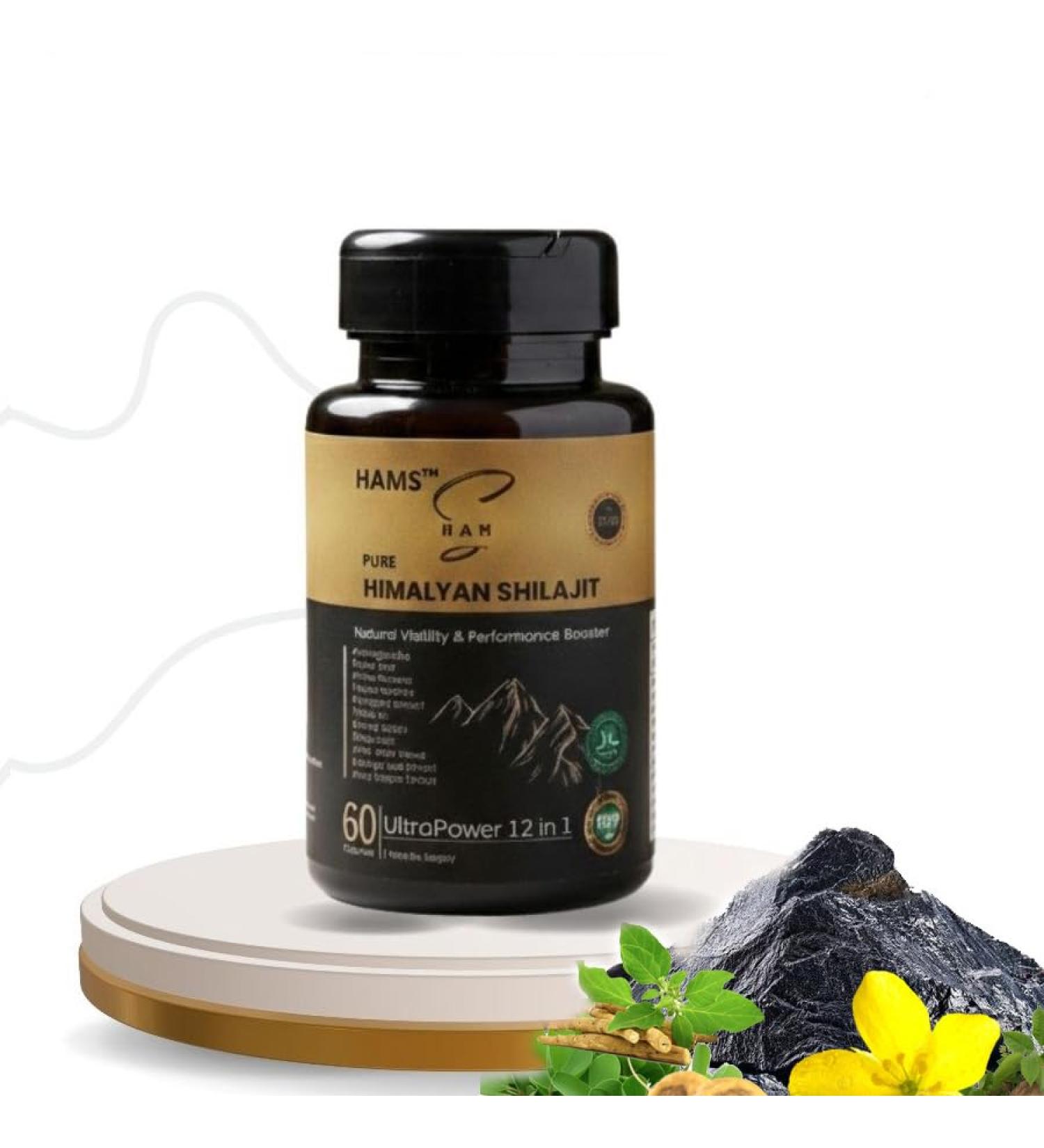 12-in-1 Natural Shilajit & Ashwagandha Formula Vitality Energy & Immunity Booster - Buy Online on GoSupps.com