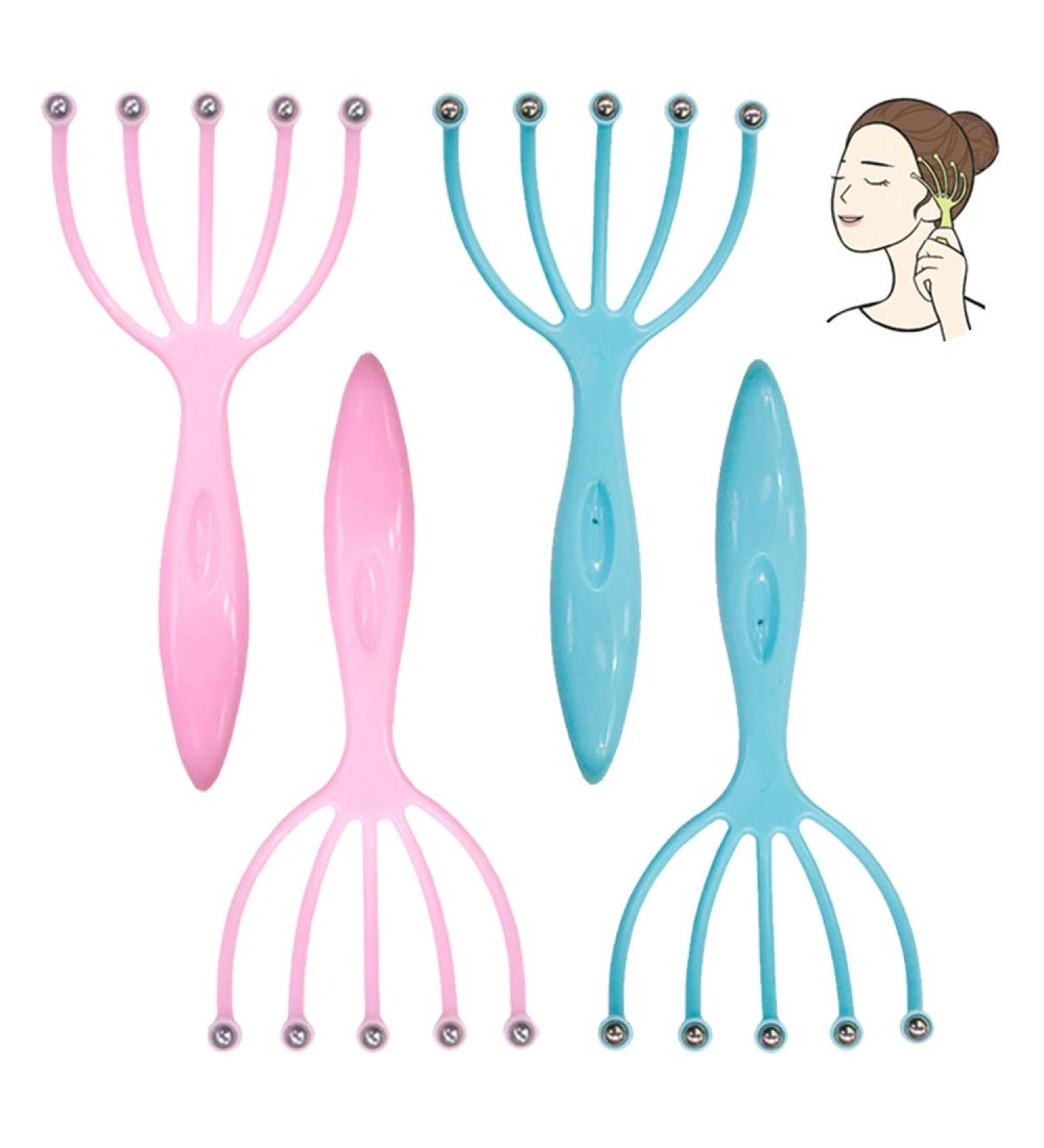 Scalp & Hand Massager Set | 4-Piece Claw Head Massage for Muscle Relaxation & Blood Circulation - Perfect for Office Decompression - Buy Online on GoSupps.com