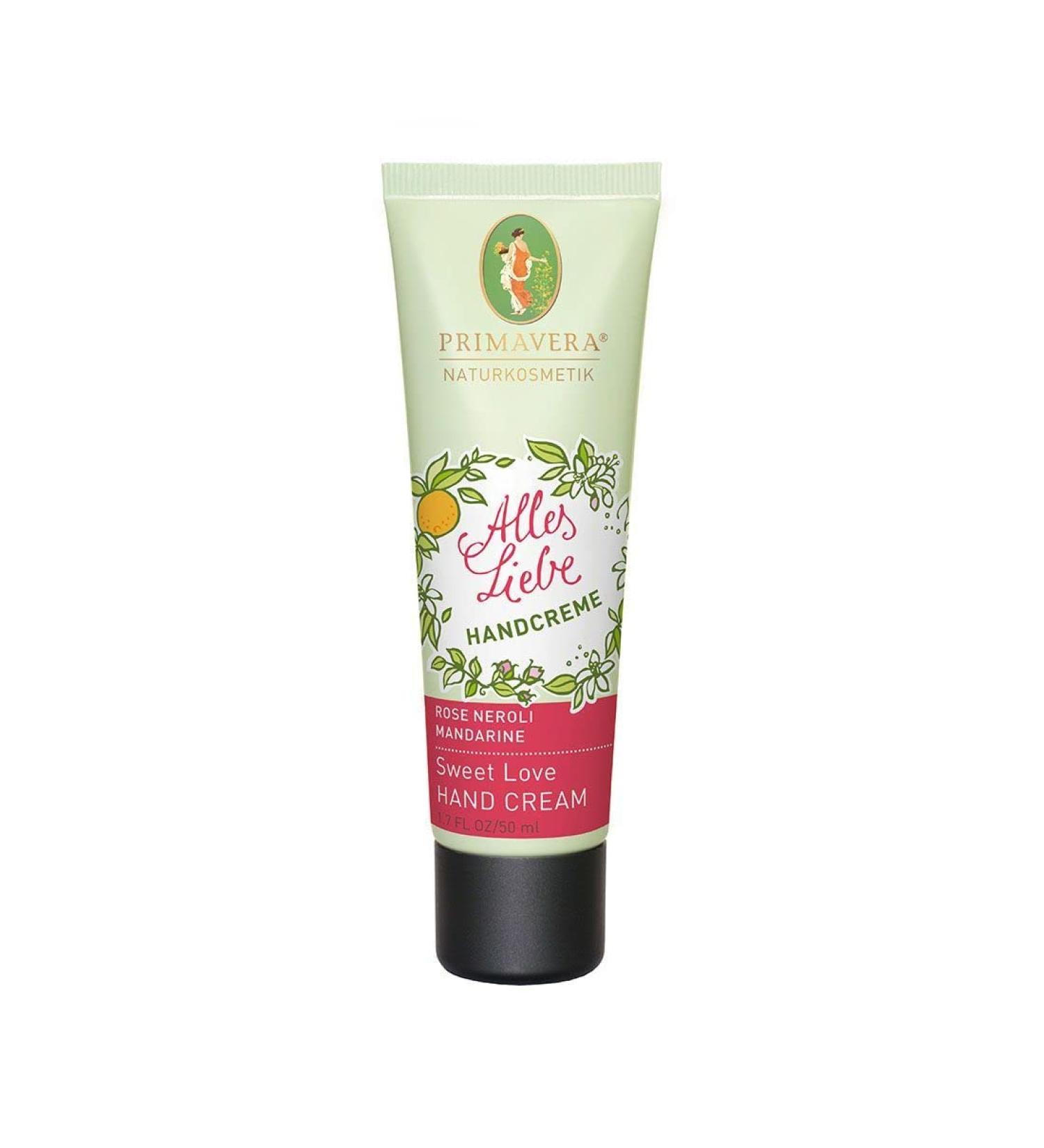 Primavera Hand Cream All Love 50ml - Natural Rose Neroli & Mandarin - Nourishing & Protective - Best for Soft Hands - Buy Online on GoSupps.com