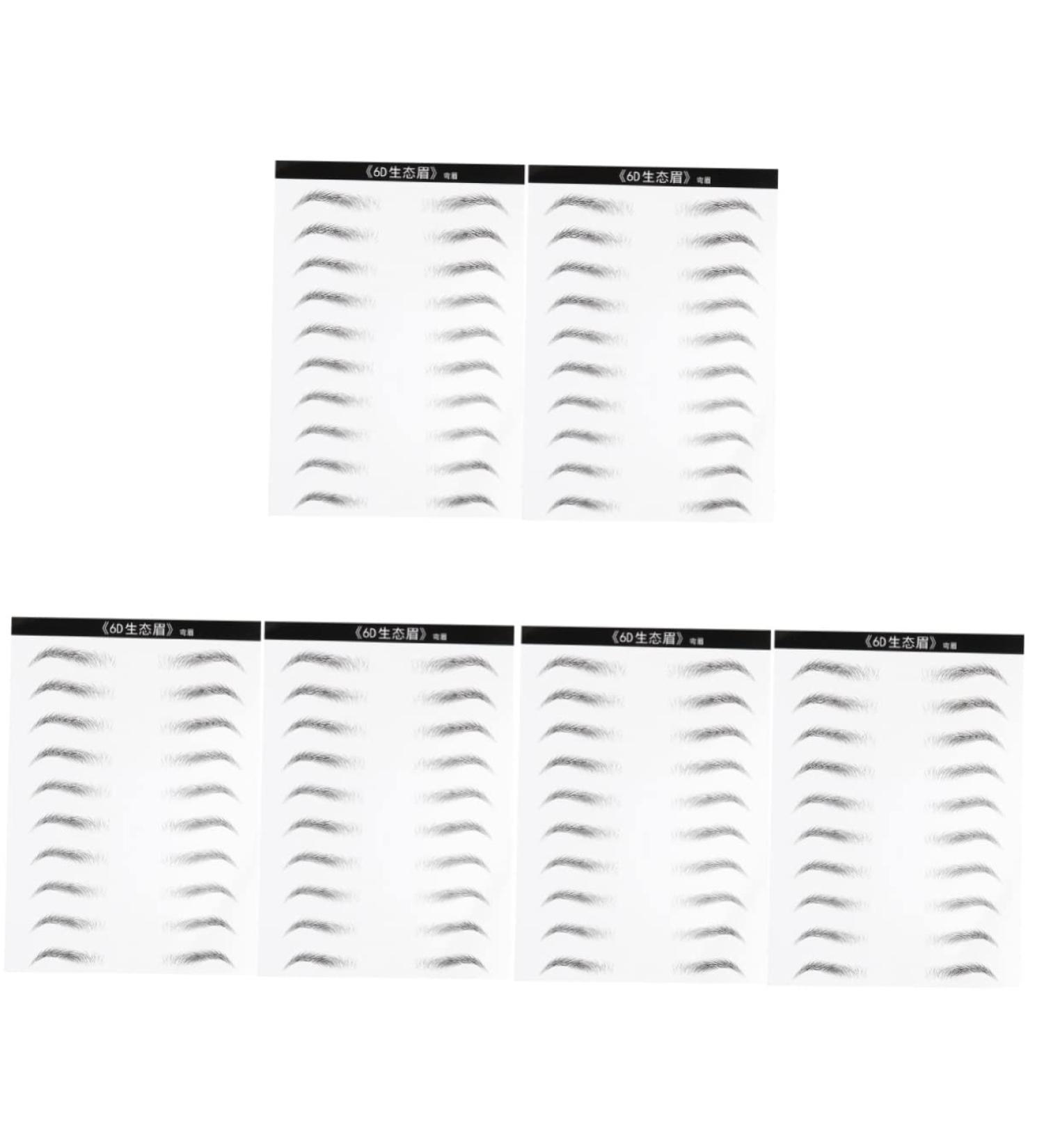 FOMIYES 6 Sheets Makeup Stickers Black Stickers 6d Eyebrow Stickers Transfer Stickers Modify The Lazy 3d - Buy Online on GoSupps.com