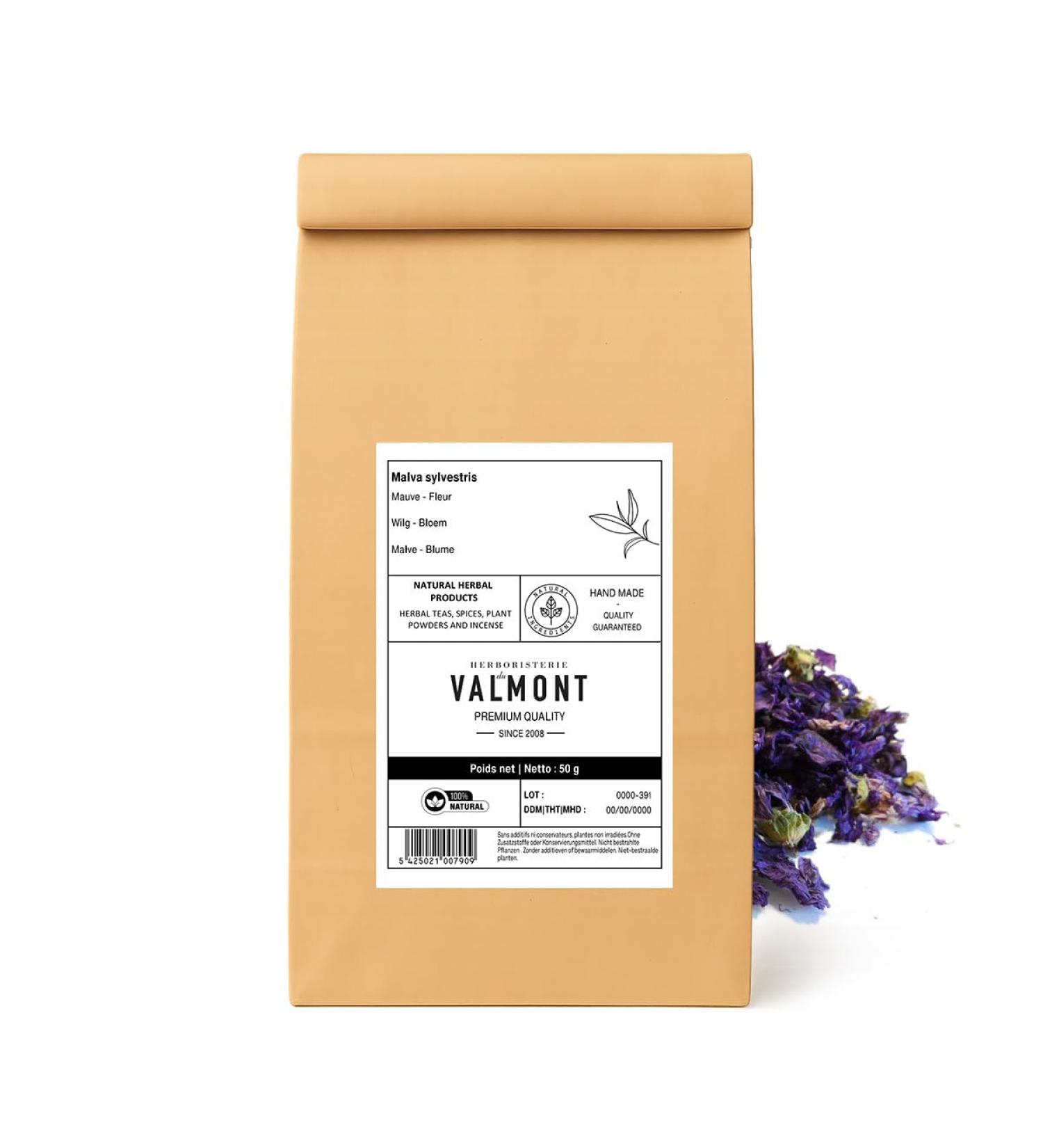 Herboristeria du Valmont Mauve Flowers Herbal Tea 125 grams - Buy Online on GoSupps.com