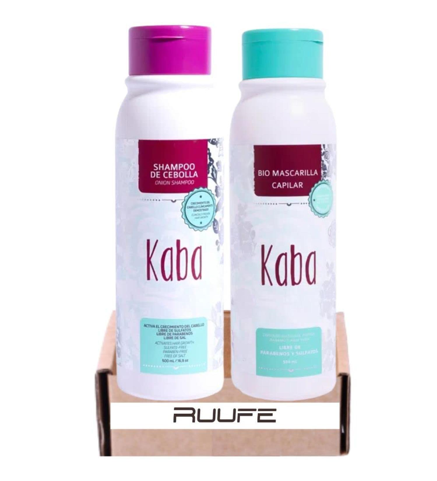 Shampoo de Cebolla kaba (2 pack) kaba shampoo de cebolla y Bio mascarilla Capilar kaba shampoo de cebolla - Buy Online on GoSupps.com