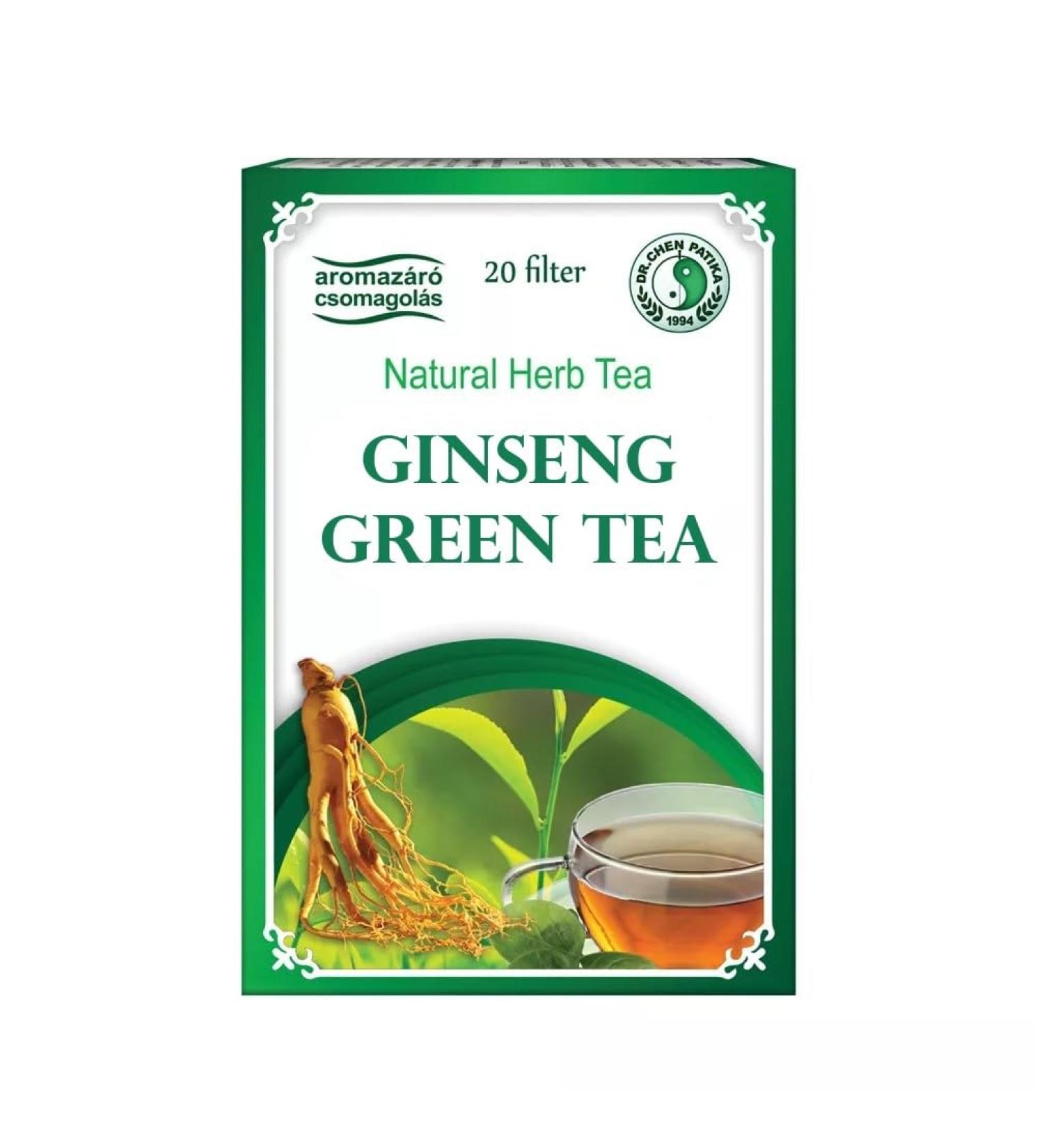 Dr Chen Ginseng Root with Green Tea Traditional Natural Herbal Blend 20 Teabags - Buy Online on GoSupps.com