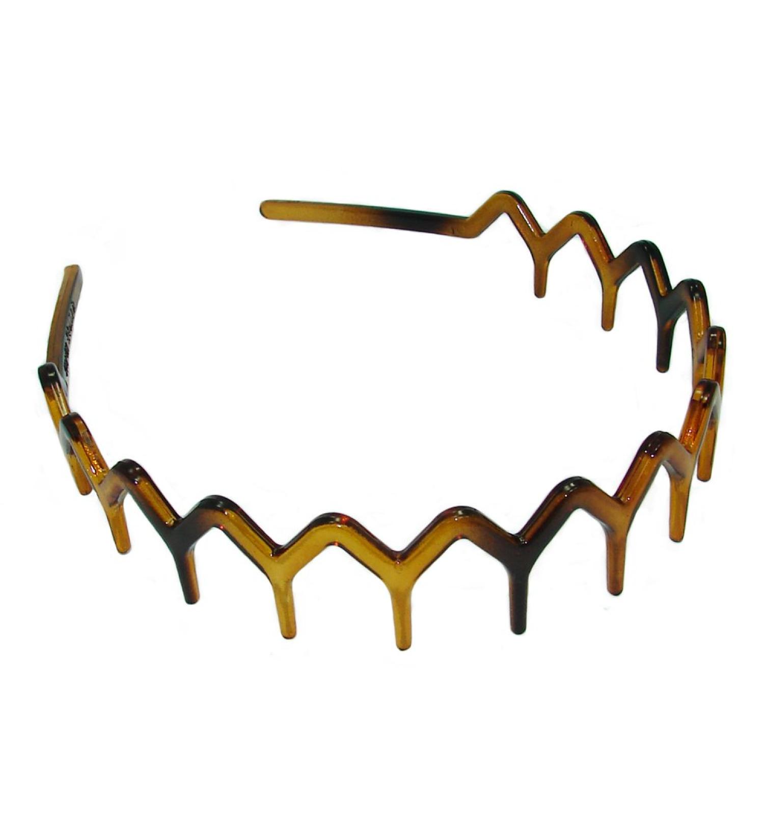 Bling Online Zig Zag Tortoise Shell Effect Sharks Tooth Hair Band Headband.