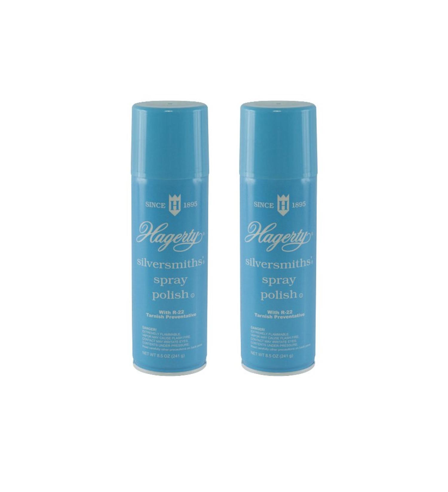 Hagerty Silversmiths Aerosol Spray Polish, Unscented 8.5 Oz (Pack of 2) Pack of 2 Cans
