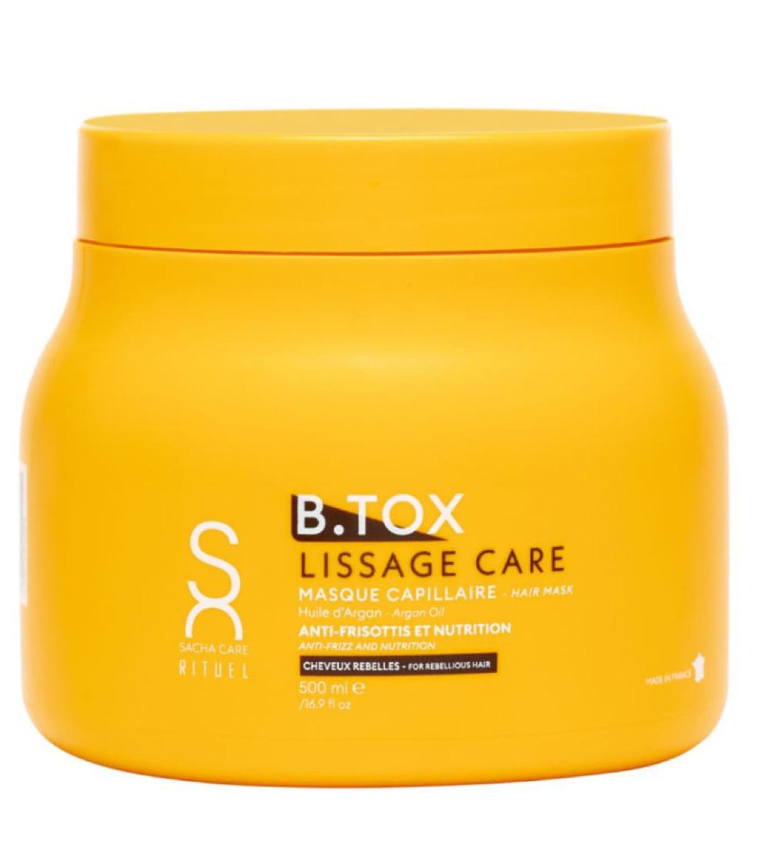 Sacha Care Ritual Lissage Care Hair B Tox with Argan Oil - Disciplined Silky Smooth and Frizz Free Hair 500ml