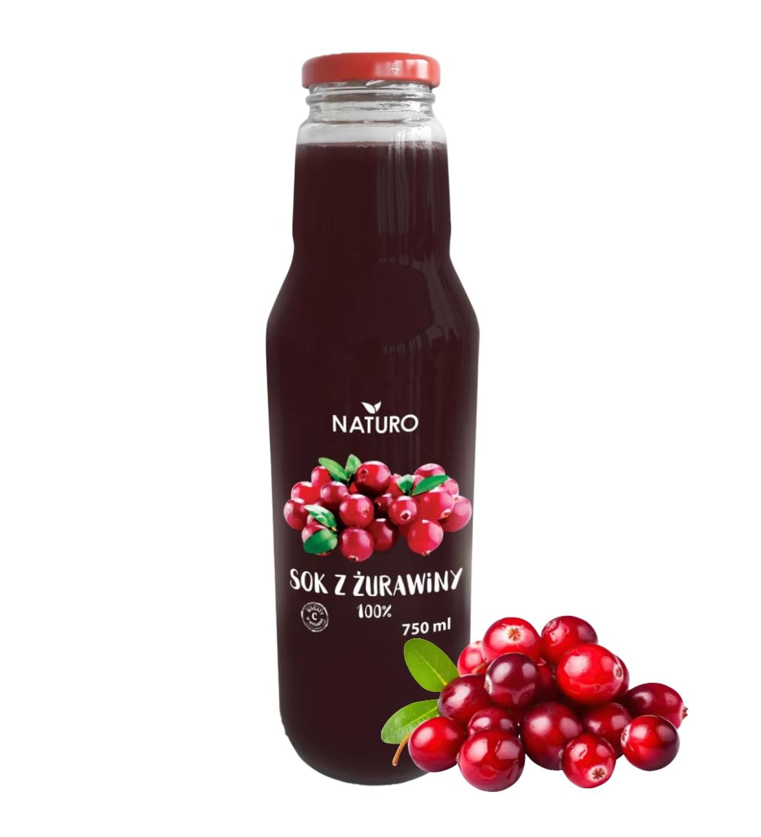 Cranberry juice 100 750 ml Naturo