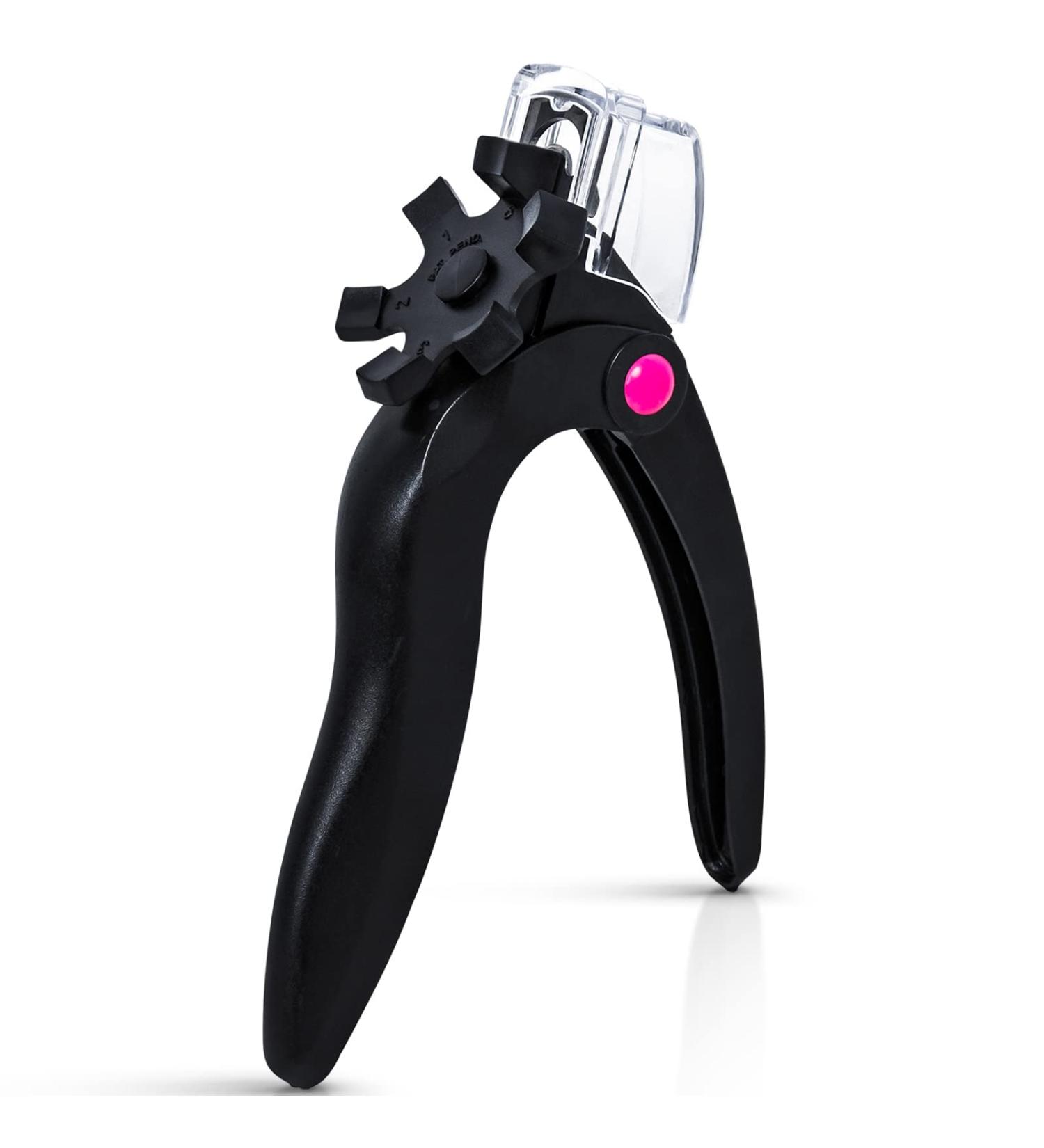 Adjustable Stainless Steel Acrylic Nail Clipper with Measuring Gauge - Professional False Nail Trimmer for Acrylic Nails - Perfect Manicure Tool for Home and Salon Use (Black) - Buy Online on GoSupps.com