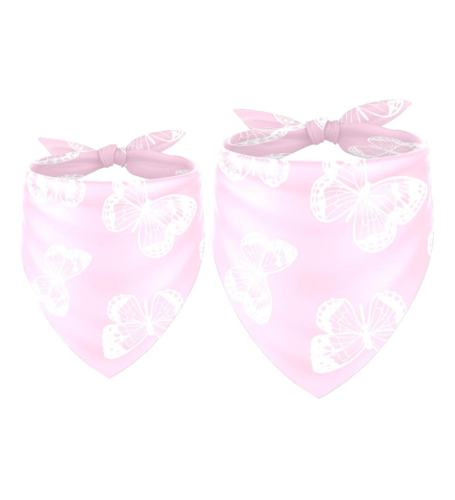Buy Triangle Dog Hookers with Butterfly Pattern - Triangular Scarves for Small Medium & Large Dogs and Cats (2 Pieces) - Buy Online on GoSupps.com