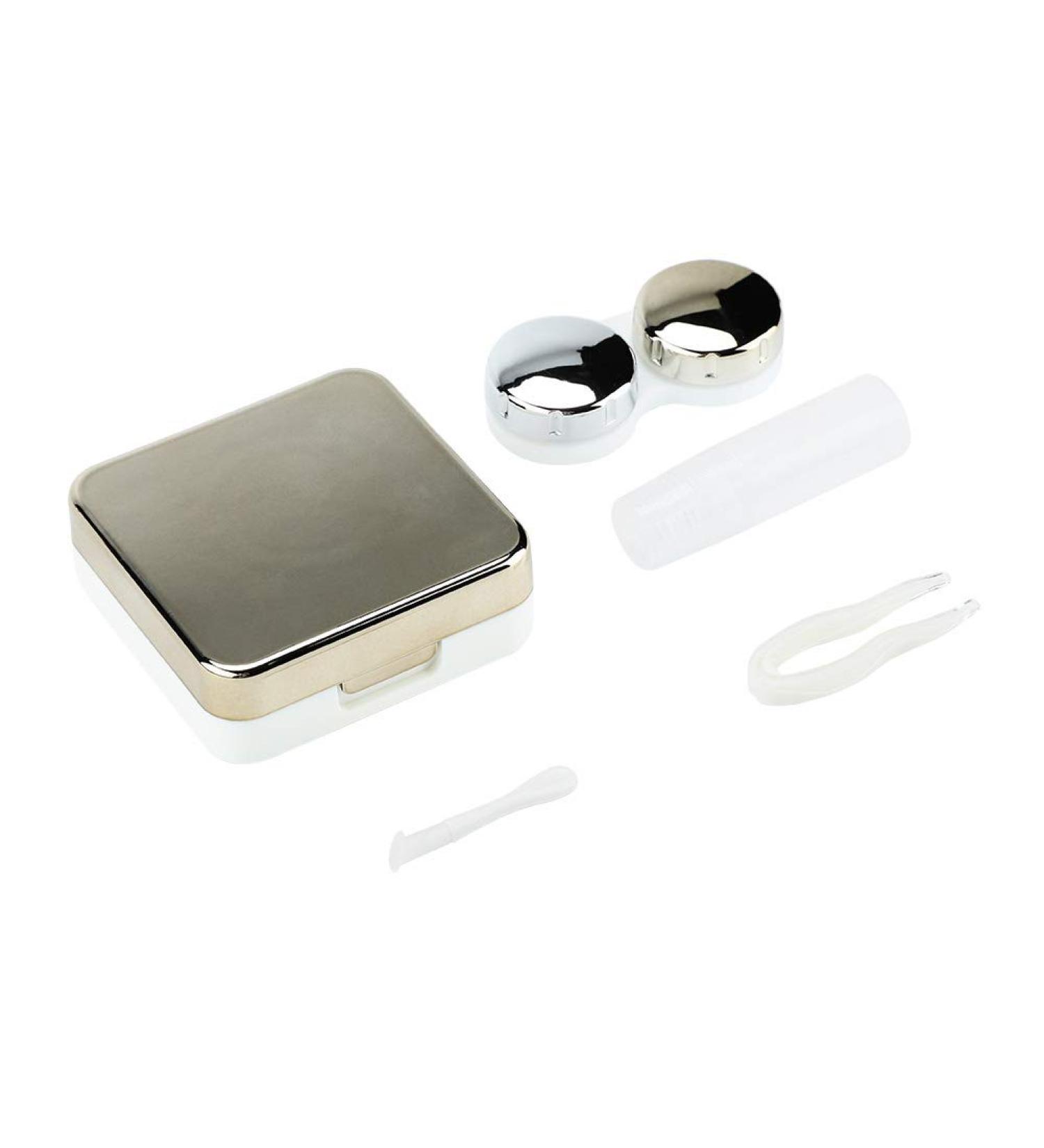 Buy Cute Gold Contact Lens Container Kit Set | Reflective Cover Travel Case | International Shipping Available - Buy Online on GoSupps.com