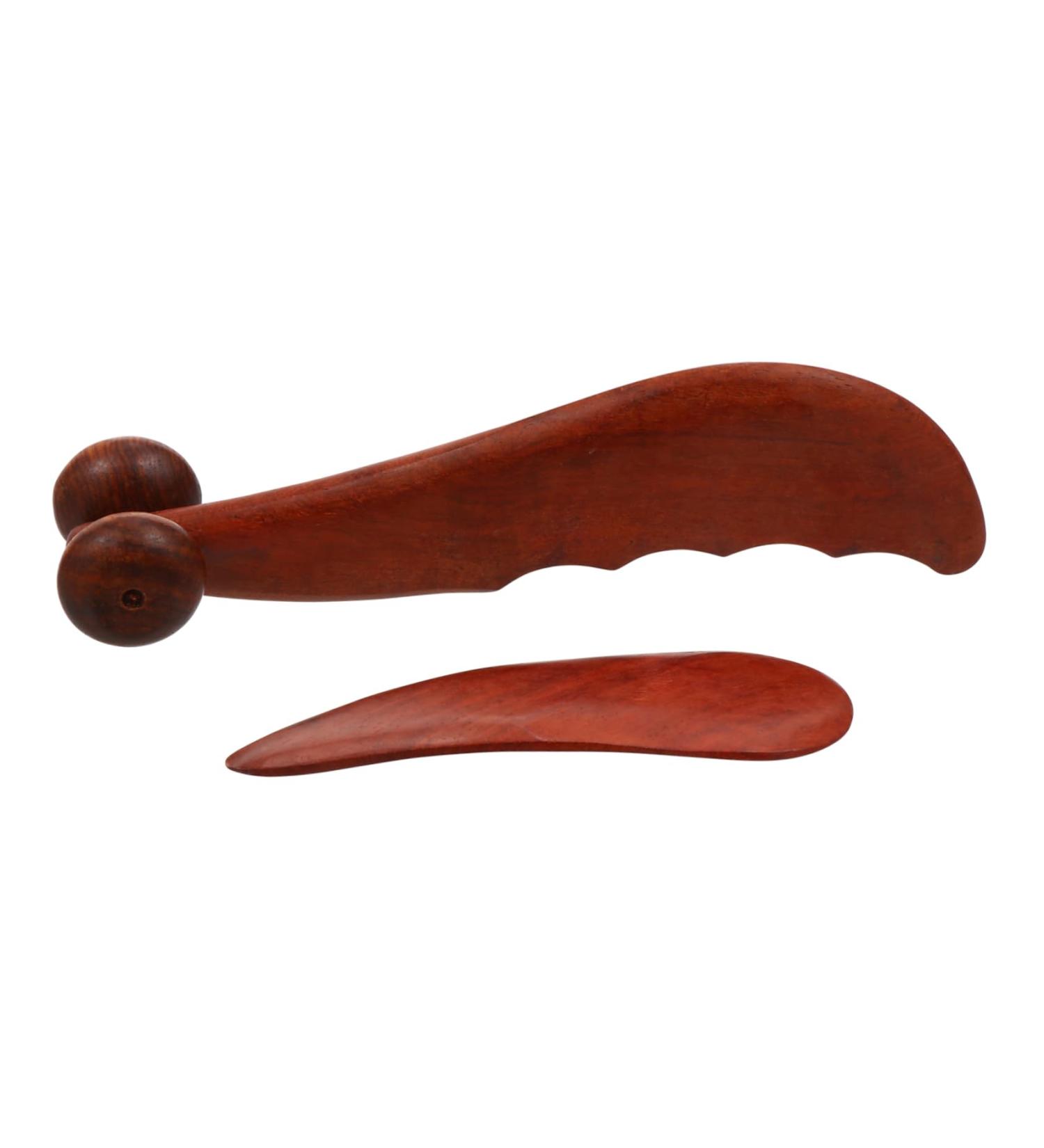 FRCOLOR 2 Pcs Massage Board & Facial Spatula - Anti-Aging Roller & Neck Scraping Tool - Wood Massage Stick & Fragrant Wood Foot Massager - Buy Online on GoSupps.com
