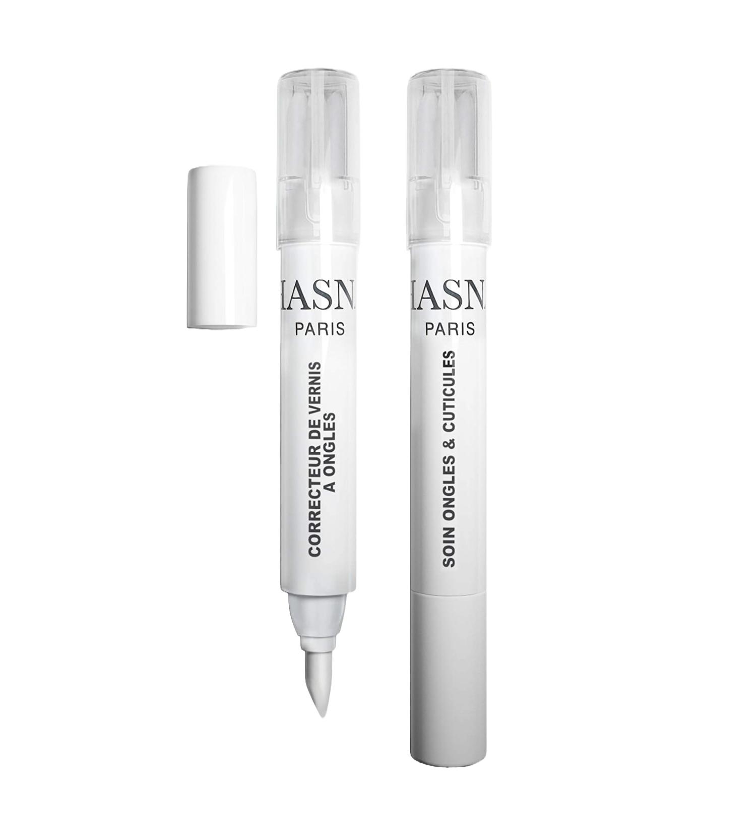 HASNA PARIS Duo Pen for Nail & Cuticle Care - Nail Polish Correction Pen 2x3ml | International Shipping Available - Buy Online on GoSupps.com