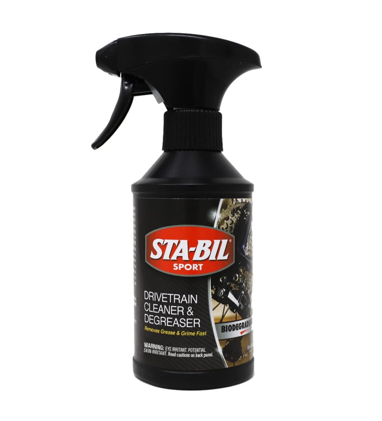 STA-BIL SPORT Drivetrain Cleaner & Degreaser - Bicycle Chain Cleaner for Regular & Electric Bikes - 10oz Spray - Dirt & Oil Remover - Buy Online on GoSupps.com