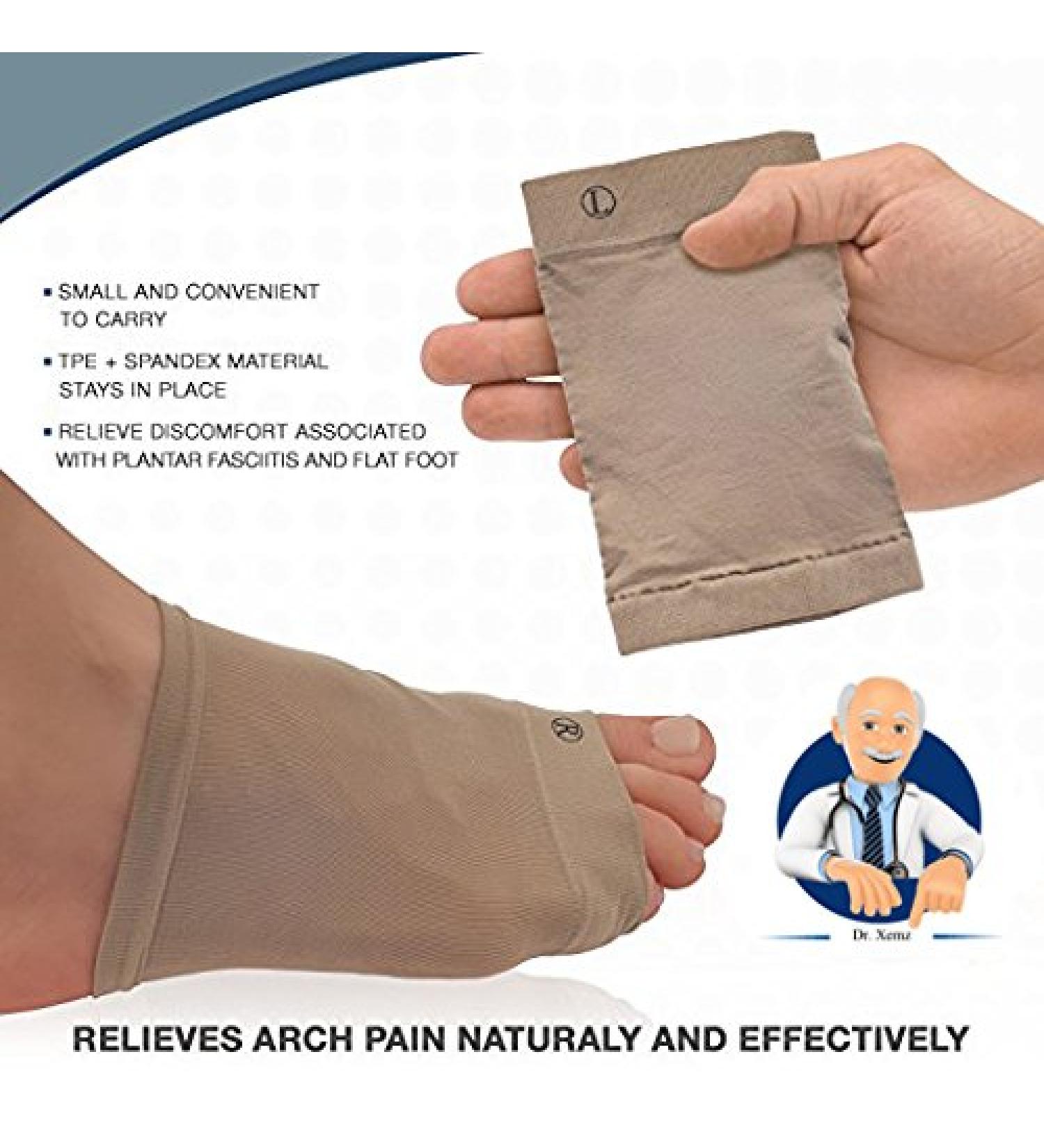 Silicone Gel Arch Support Sleeves for Plantar Fasciitis and Heel Pain Relief - Buy Online on GoSupps.com