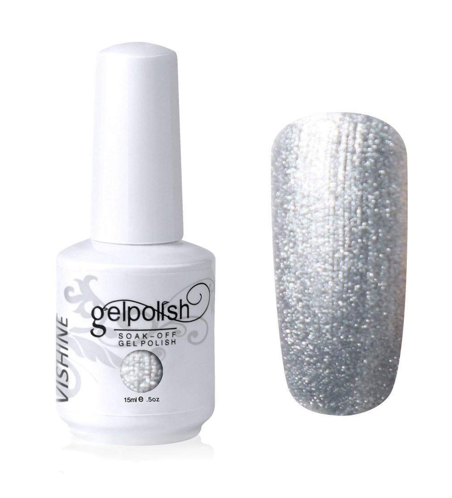 Vishine Nail Salon UV Manicure Polish Soak Off Gel Polish Nail Art Pearl Gainsboro(654) #654 - Buy Online on GoSupps.com
