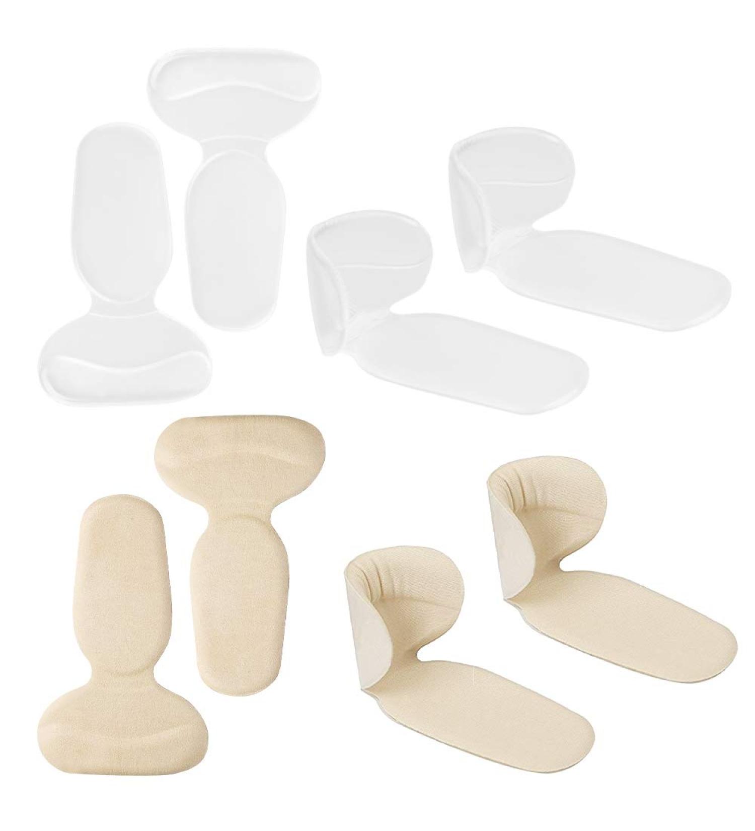 Shop Dadabig Heel Cushions - 4 Pairs of Anti-Slip Silicone Heel Pillows for Ultimate Comfort & Protection - Perfect for High Heels - Beige/Transparent - Buy Online on GoSupps.com
