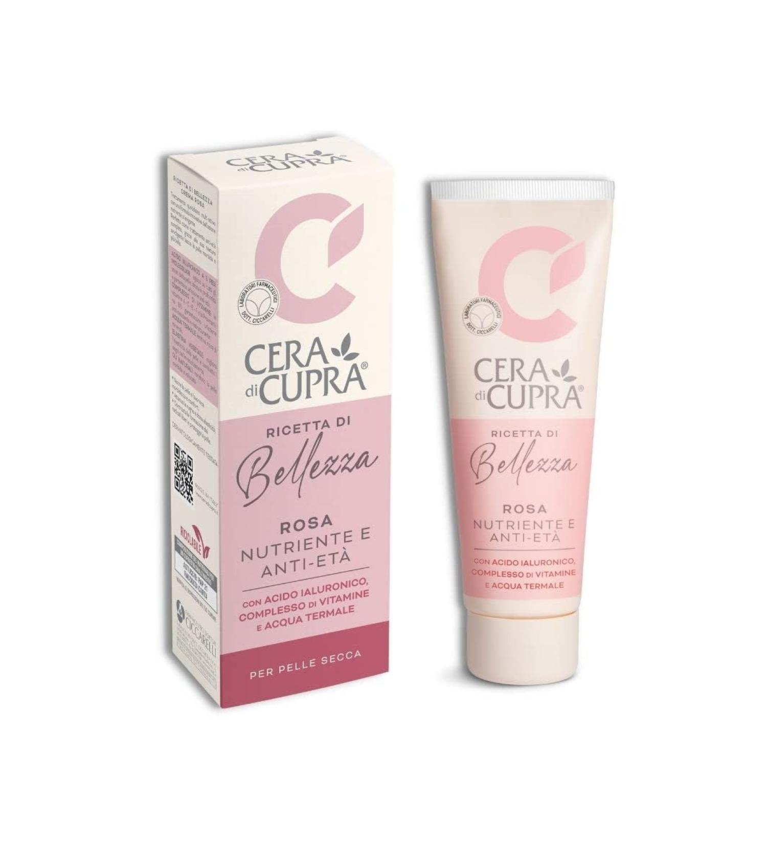 Cera di Cupra Pink Cream with Hyaluronic Acid | Moisturizing Anti-Aging | Made in Italy - 75 ml - Buy Online on GoSupps.com