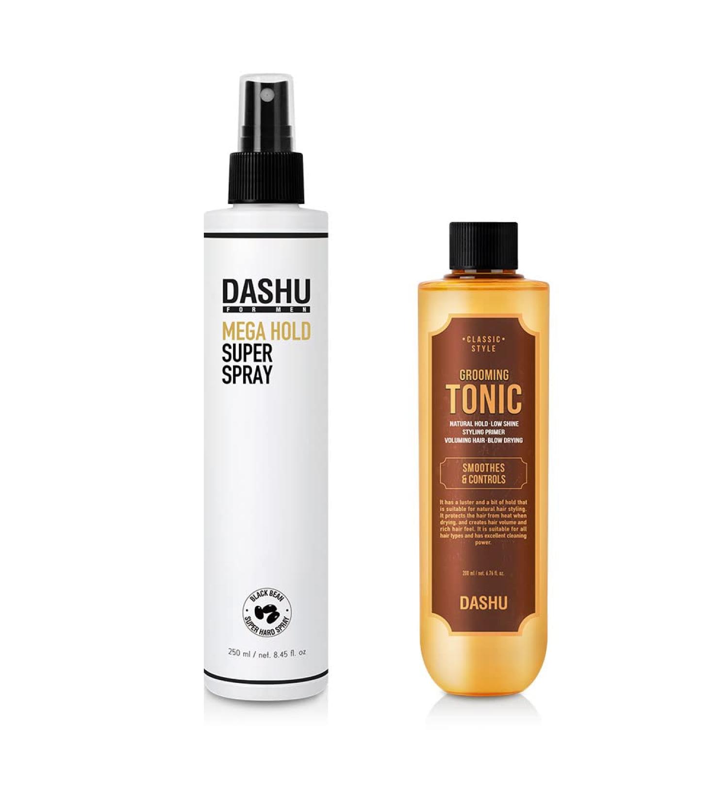 DASHU Premium Mega Hold Spray & Grooming Tonic Set - Styling Pomade for Voluminous Hair - Buy Online on GoSupps.com