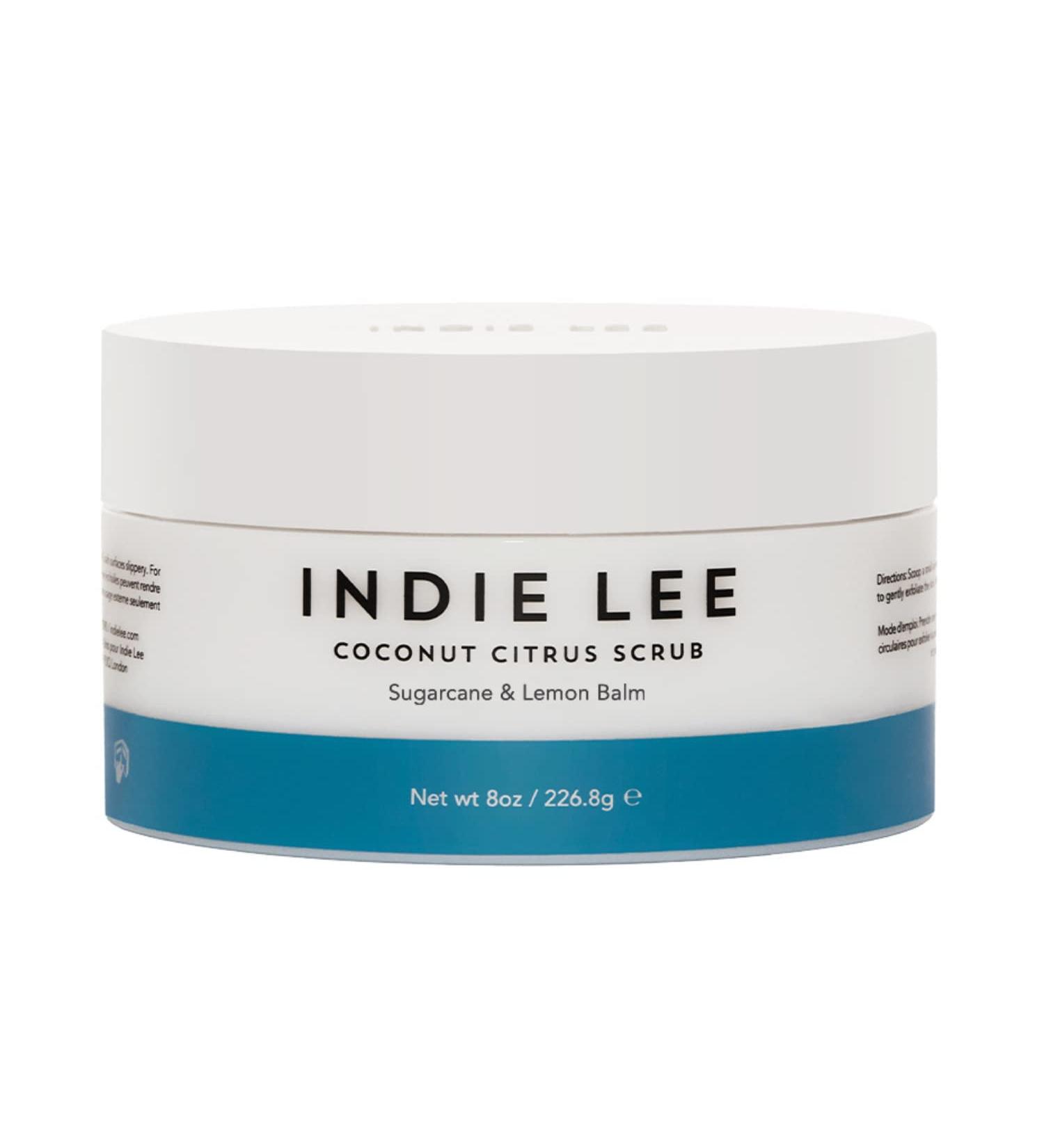 Indie Lee Coconut Citrus Body Scrub 8oz - Hydrating Exfoliator with Cane Sugar & Jojoba Oil for Rough, Dry Skin - Legs, Elbows, Hands - Buy Online on GoSupps.com