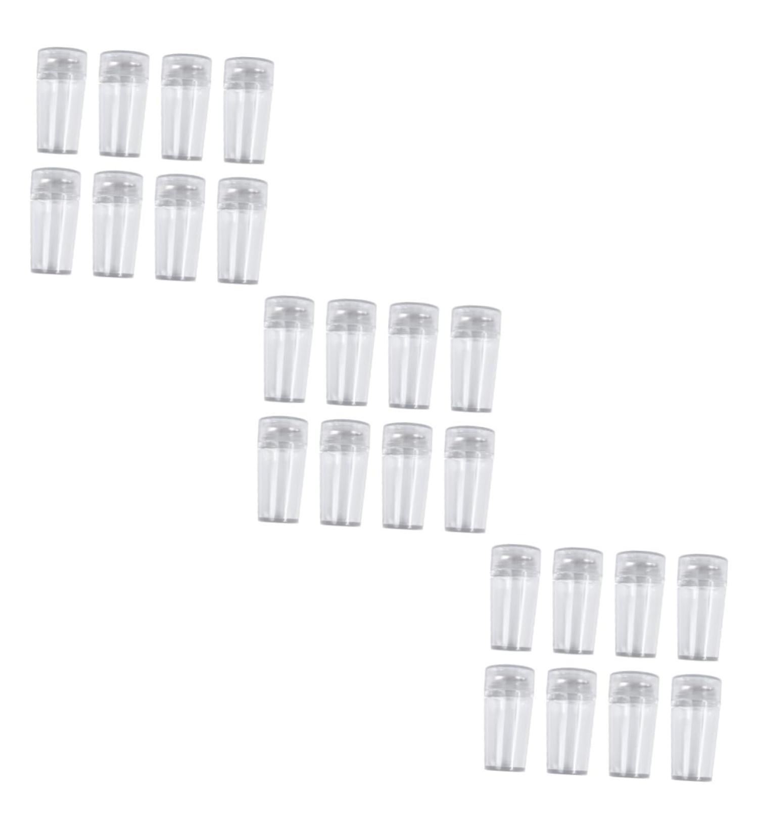 MAGICLULU Clear Nail Polish 12 Sets Fully Transparent Handle with Lid Silicone Seal Printer Manicure Plastic Stamping Tool - Buy Online on GoSupps.com