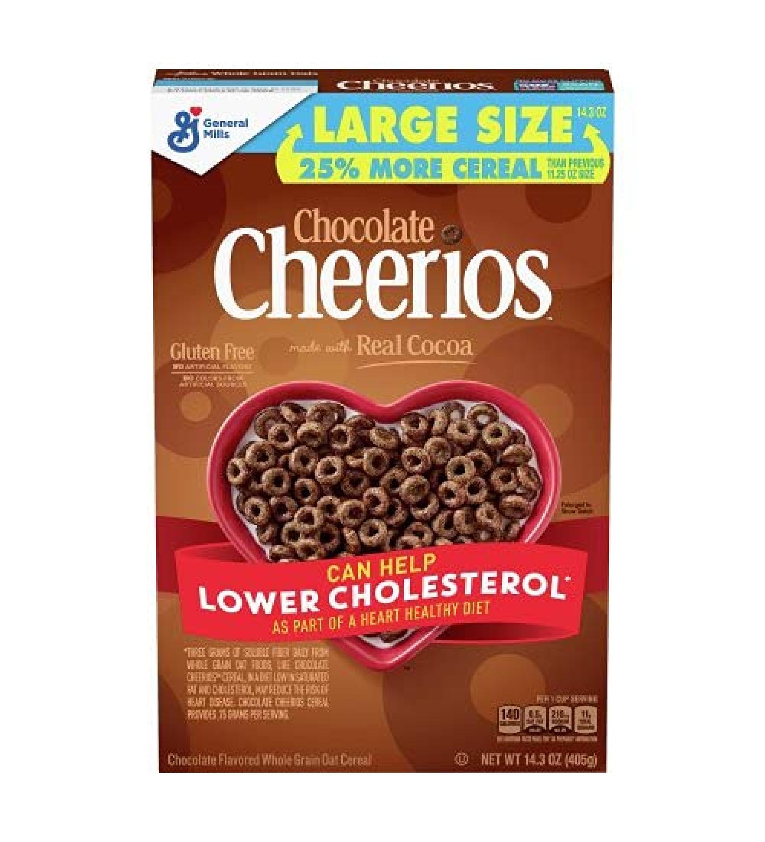 General Mills Limited Edition Chocolate Cheerios with Happy Heart Shapes 14.3 oz (405 g)