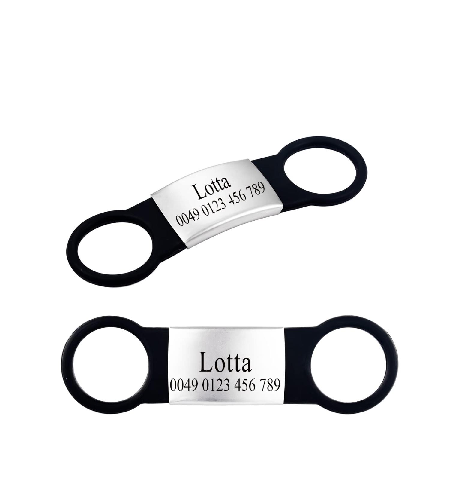 Personalized Silicone Pet ID Tags for Dogs & Cats - Engraved 2 Pack - Durable & Stylish - Buy Online on GoSupps.com