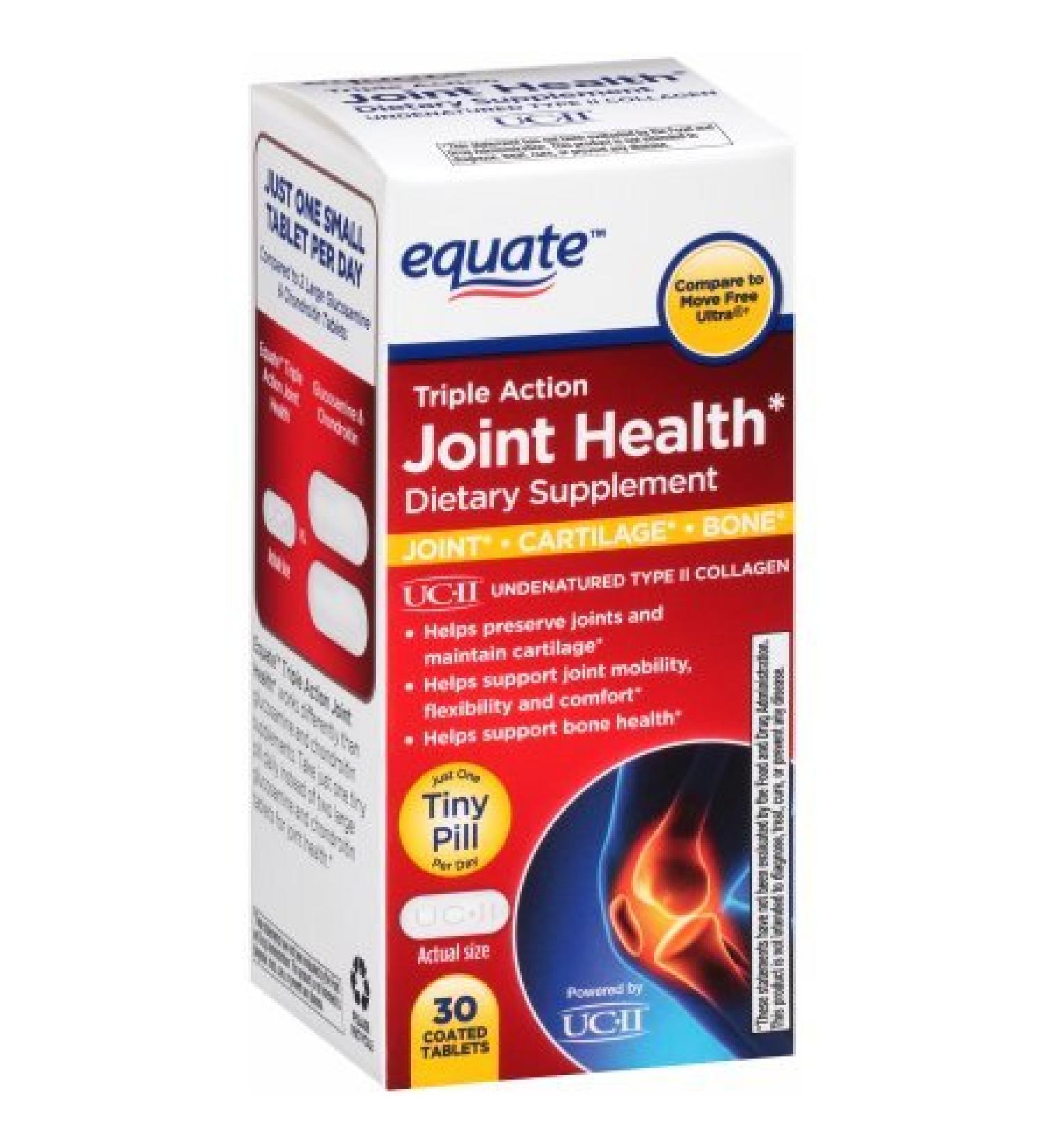 Equate Triple Action Joint Health 30 Coated Tablets (Compare Move Free Ultra)