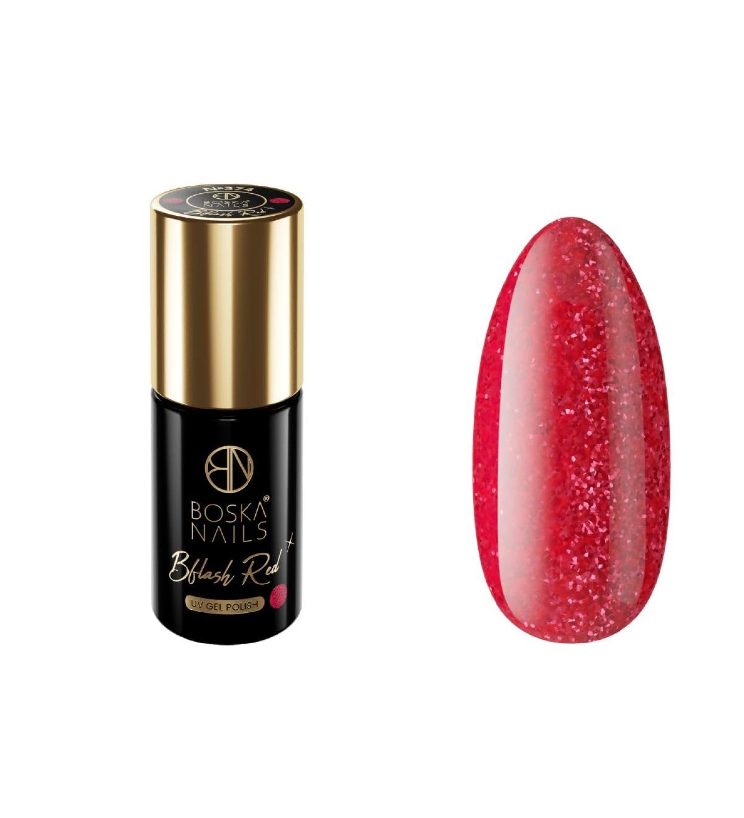 Divine Nails BFlash Red Hybrid Varnish No. 374 6 ml - Buy Online on GoSupps.com