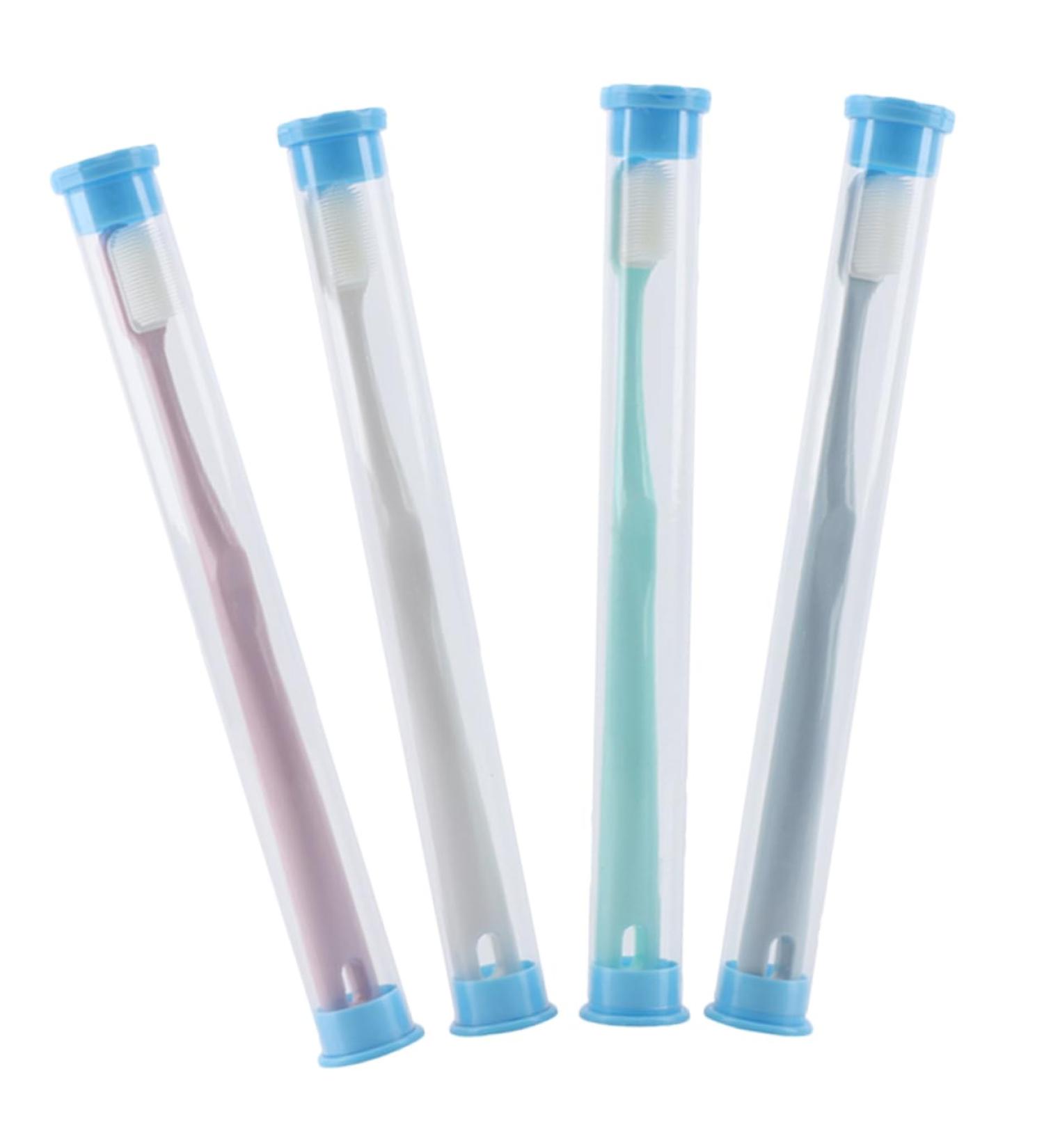 Partykindom 4-Piece Disposable Toothbrush Set for Adults - Practical Hotel & Gum Care Accessories for Pregnant Women - Buy Online on GoSupps.com