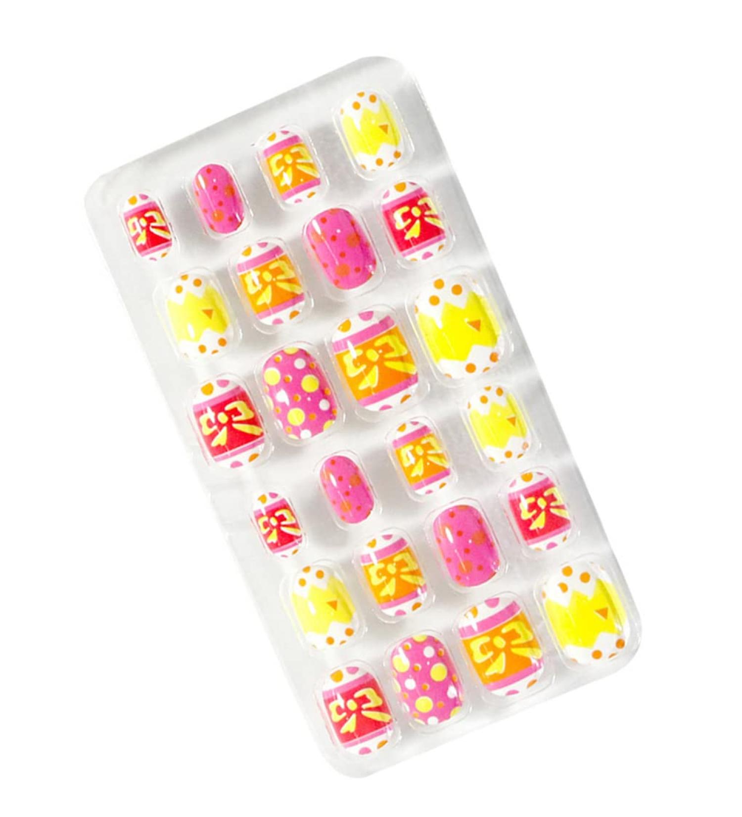 10 Set of 1 Set Fake Nails Medium Length Files Square Style Matte Press on Stick Wraps Art Decals Artificial Manicure Kit - Buy Online on GoSupps.com